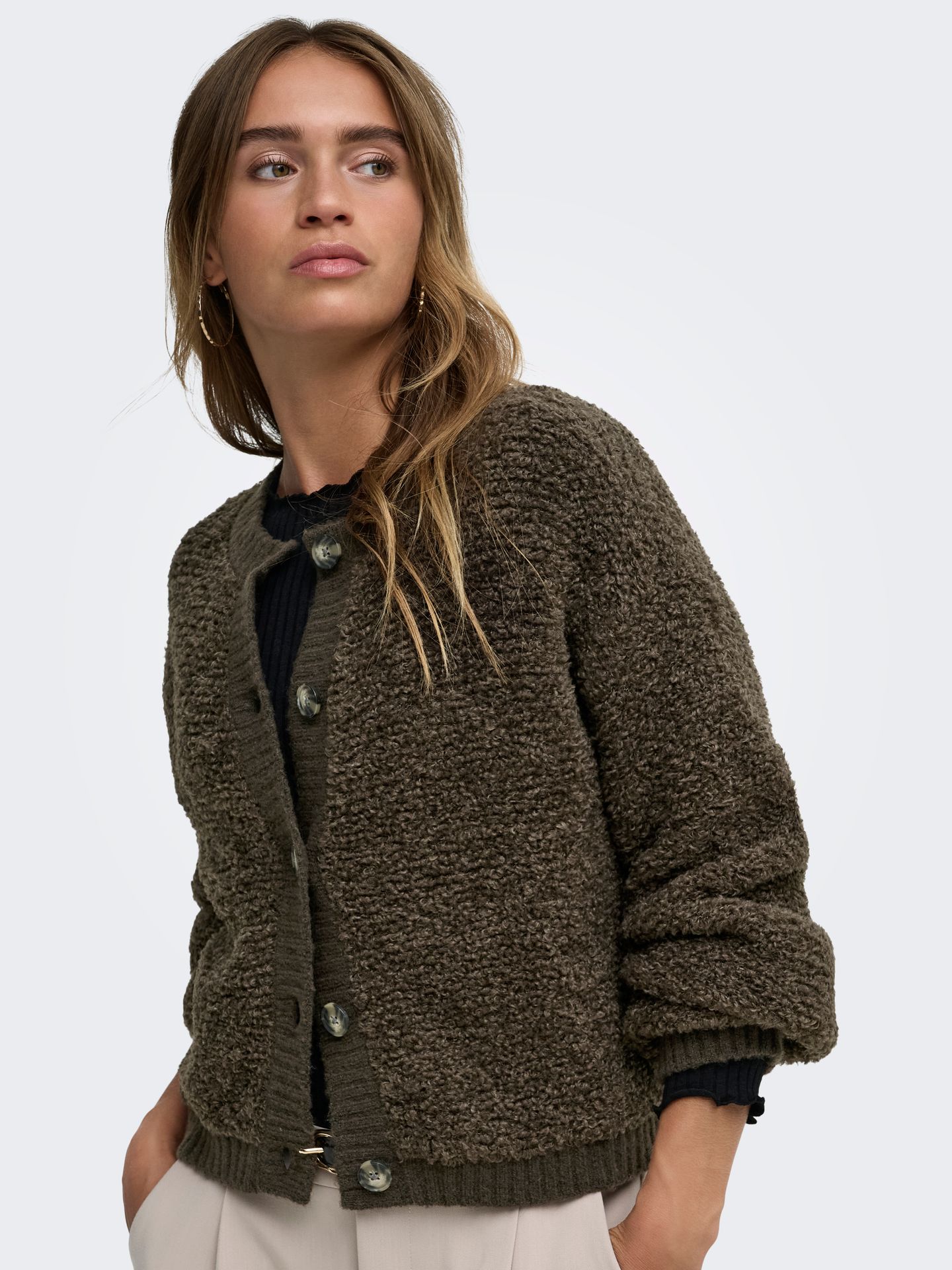Only JDYEIRA LIFE L/S ONECK CARDIGAN KNT Black Olive 2900171647029