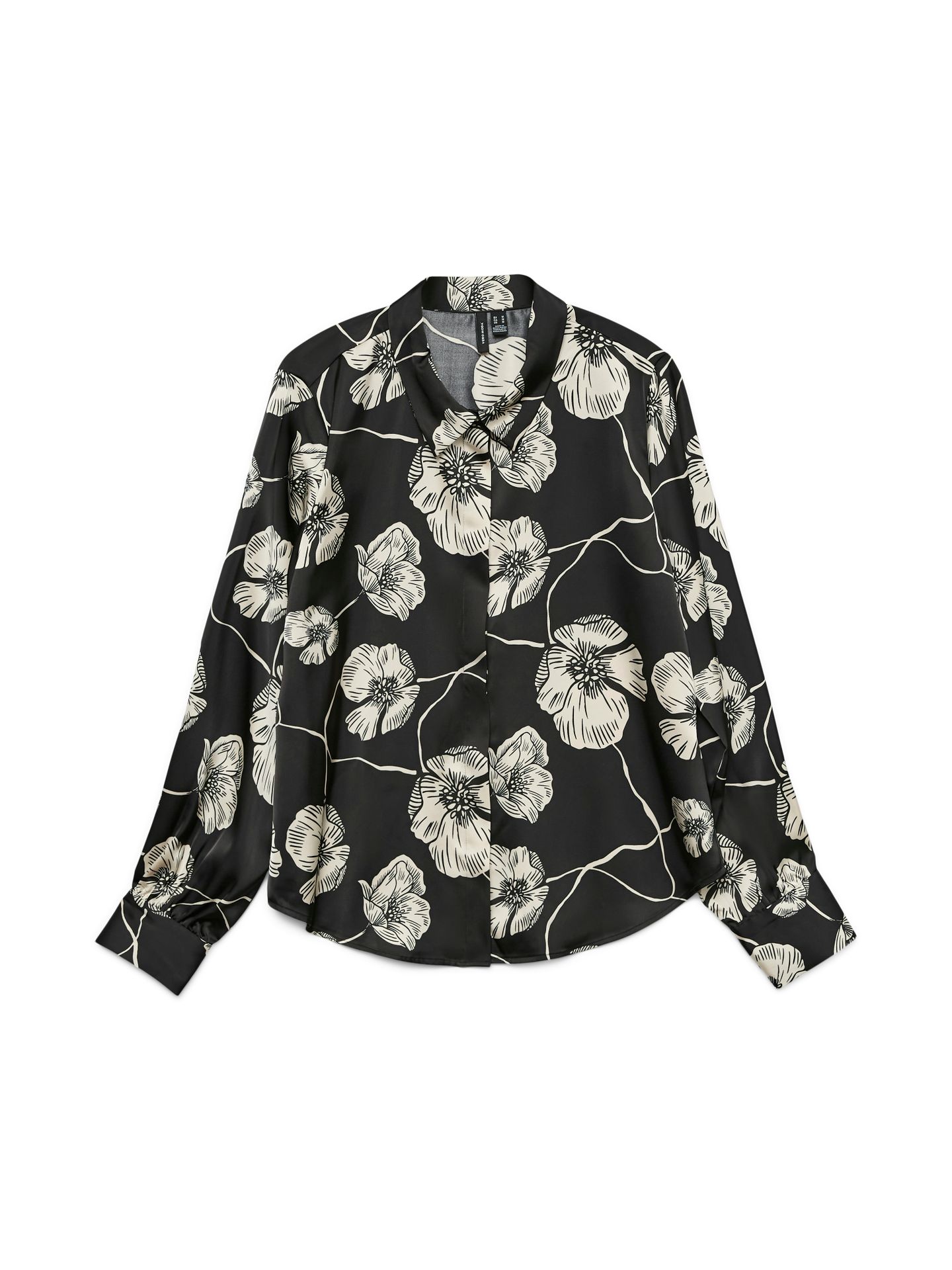 Vero Moda VMELENA LS SHIRT WVN Black/COATED 00115261-EKA26011400000116