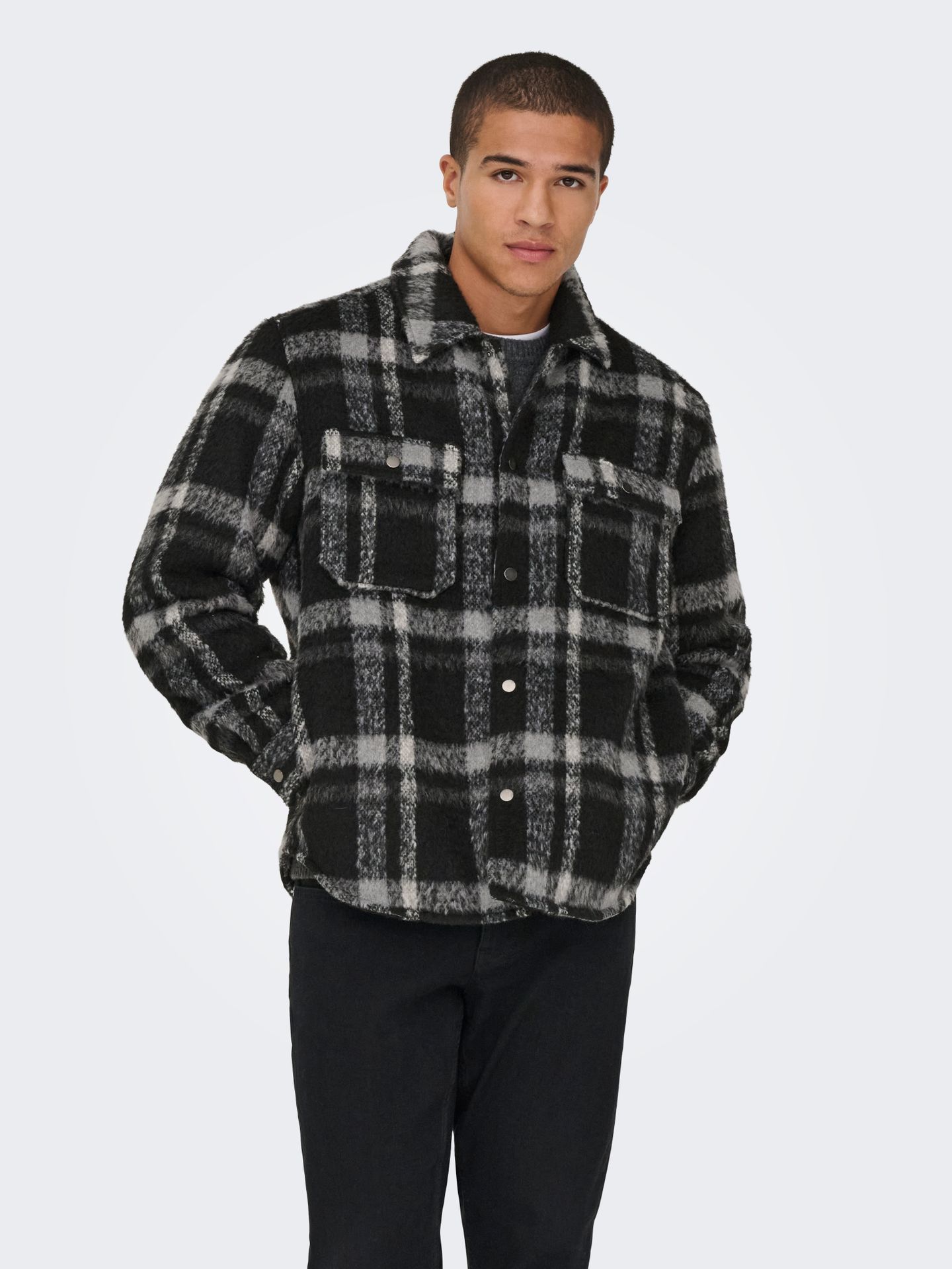 Only & Sons ONSGIO LF CHECK PADDED JACKET OTW Phantom/Check 2900160396020