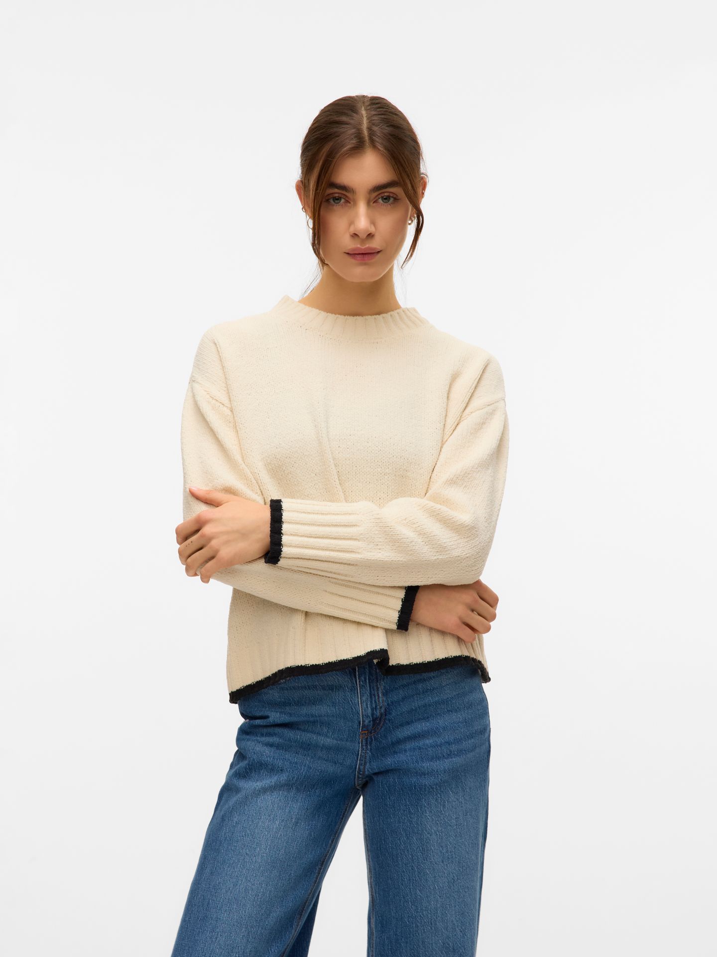 Vero Moda VMSHADOW LS O-NECK PULLOVER BOO Birch/Dicte 2900160397034
