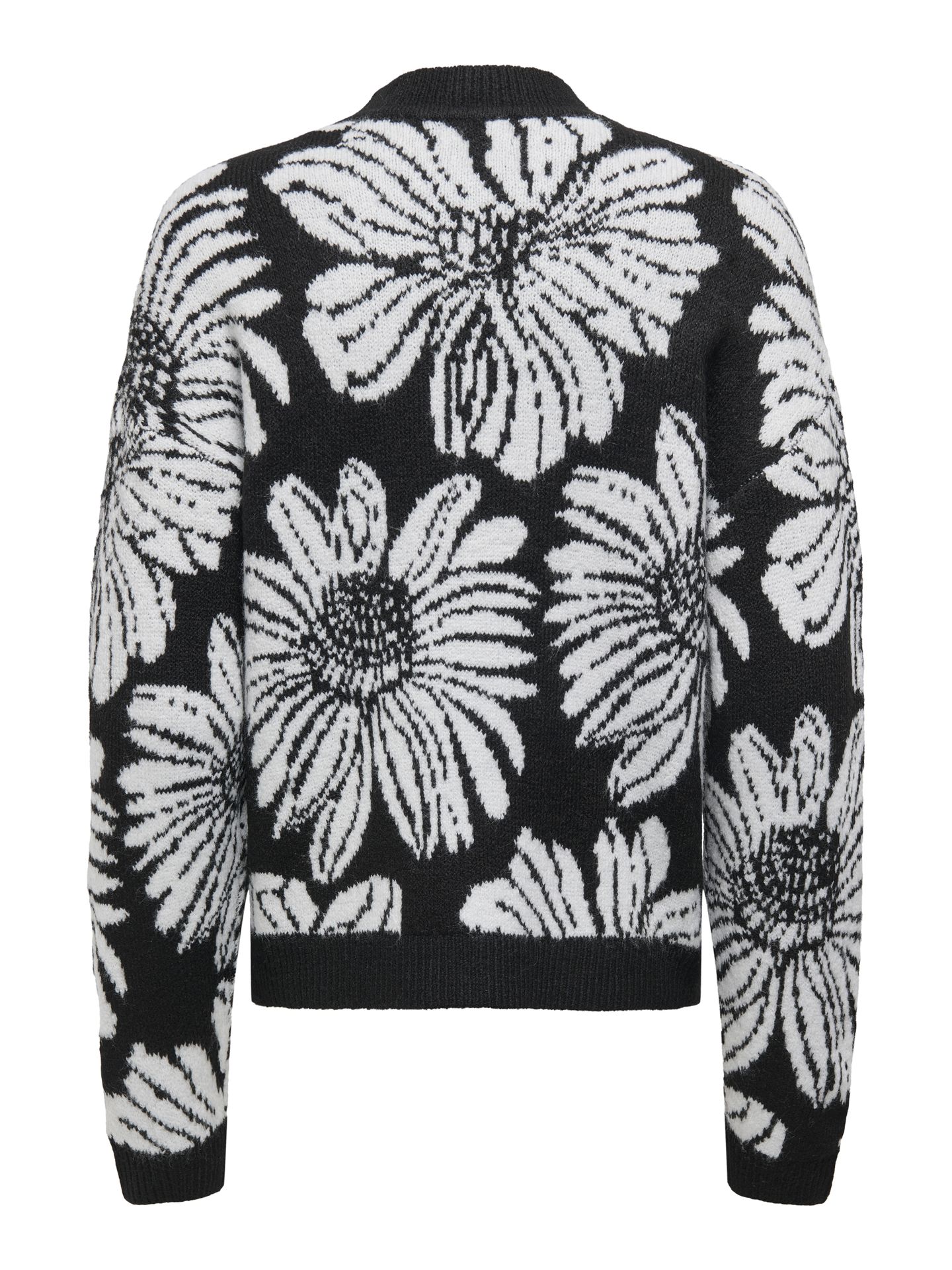JDY JDYSIGNE L/S O-NECK FLOWER JACQ PUL Black/LEO AOP 2900160403025