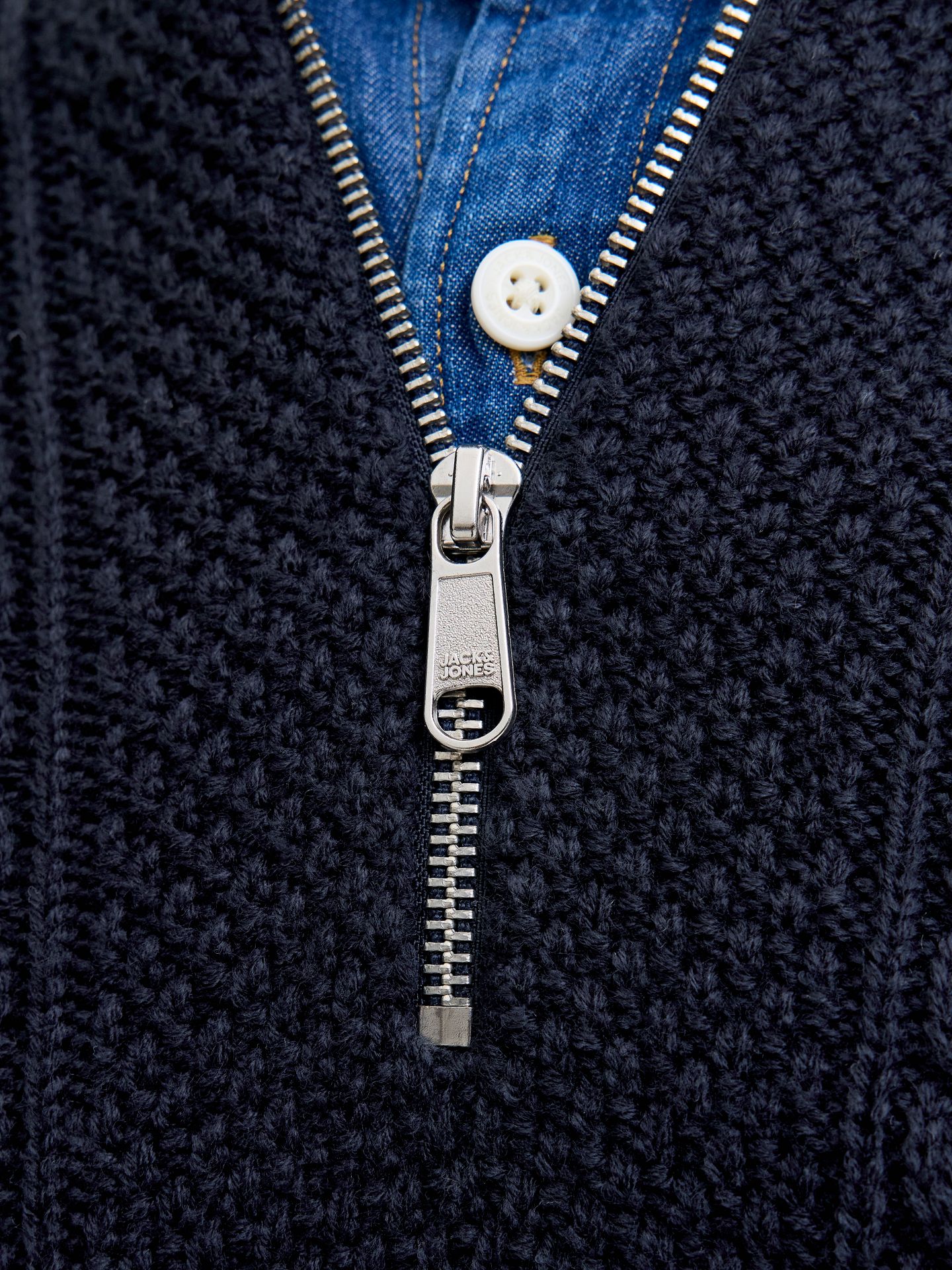 Jack & Jones JJPAUL KNIT HALF ZIP Sky Captain 2900160404015