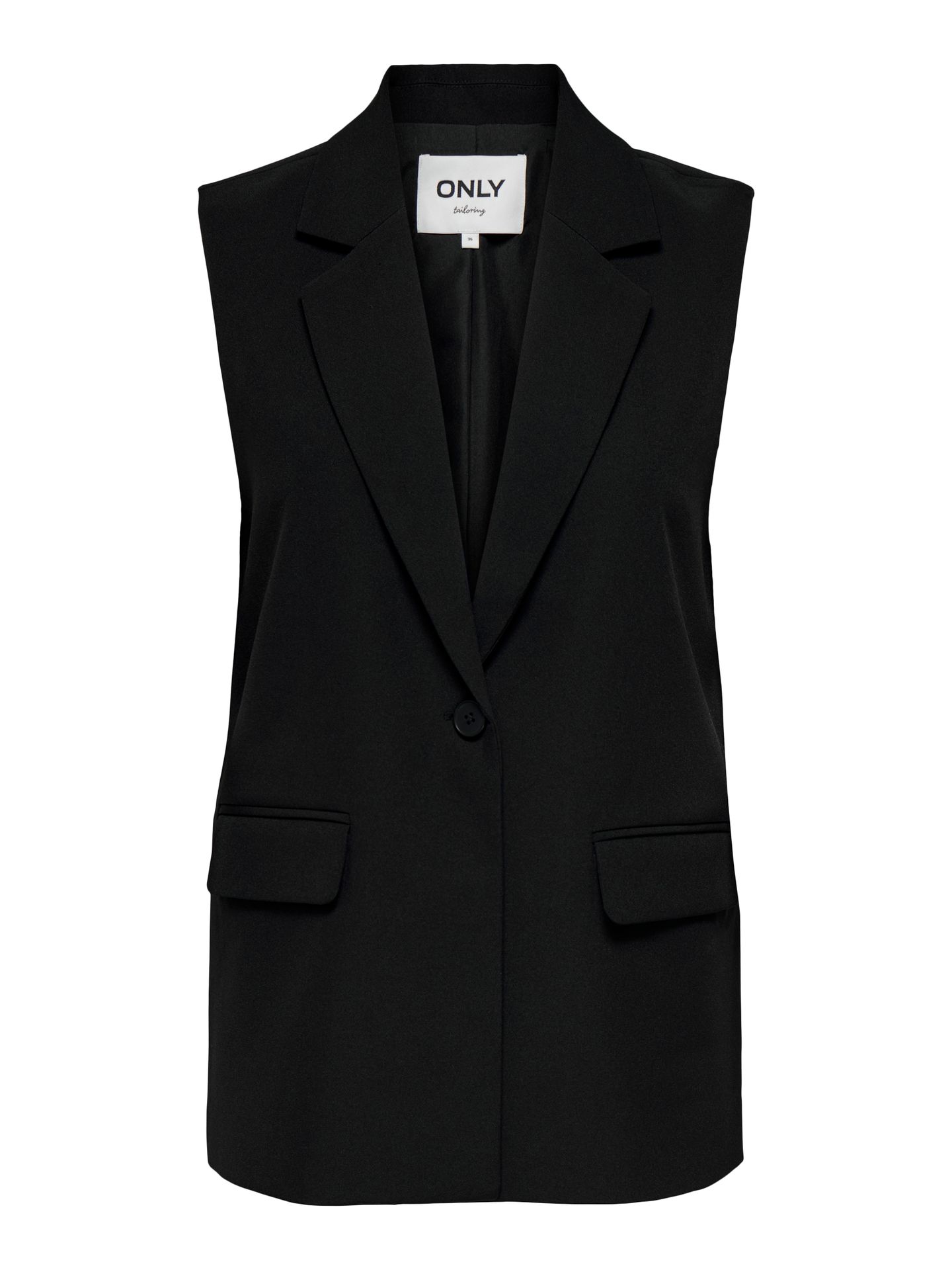 Only ONLELLY LIFE S/L LOOSE VEST TLR Black 00115275-EKA26011400000004