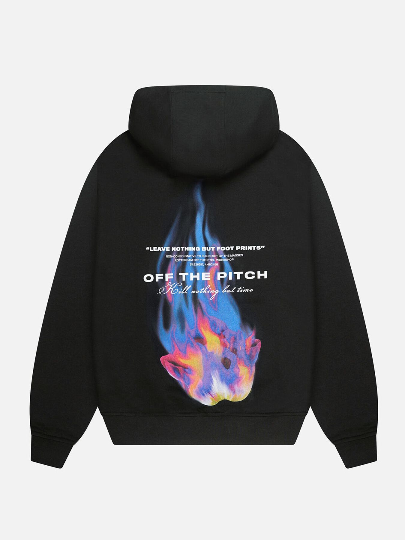 Off The Pitch Burning Flower hood Black 2900160429070