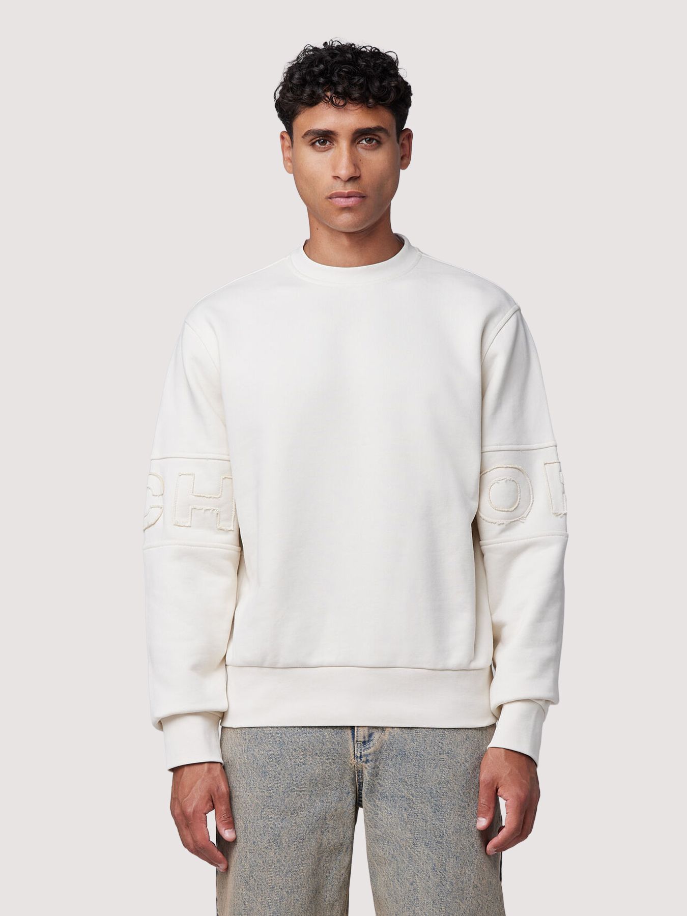 Off The Pitch Logo Patch Crewneck off white 00115283-W2