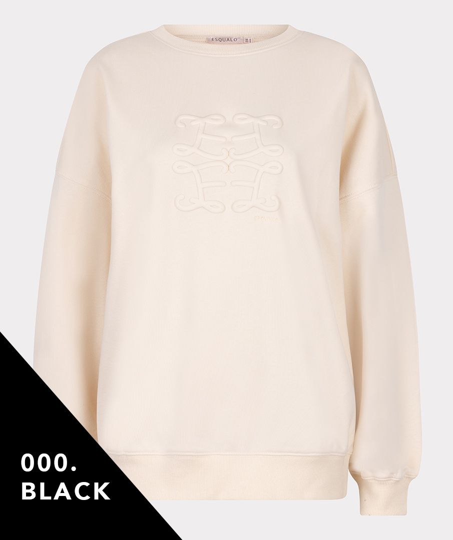 Esqualo Sweater embossed 000 black 00115288-EKA26009300000021