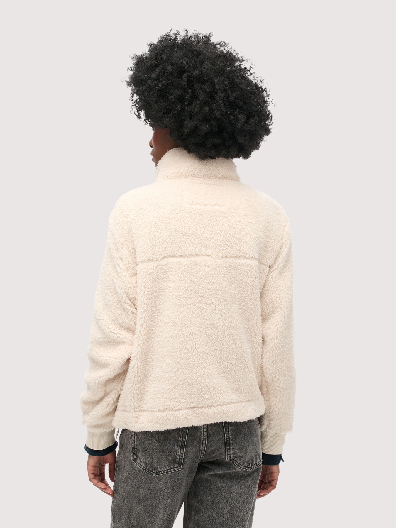 Superdry Super soft half zip Rice White 2900160462046