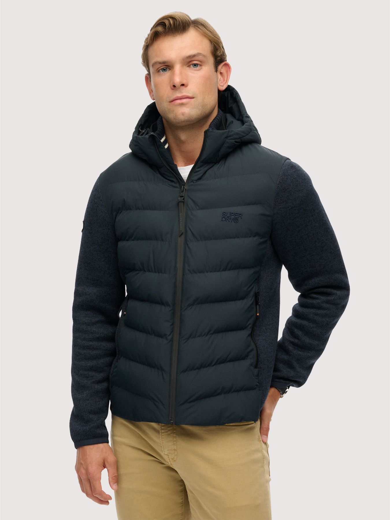Superdry Hooded storm knit hybrid jkt Eclipse 2900160465061