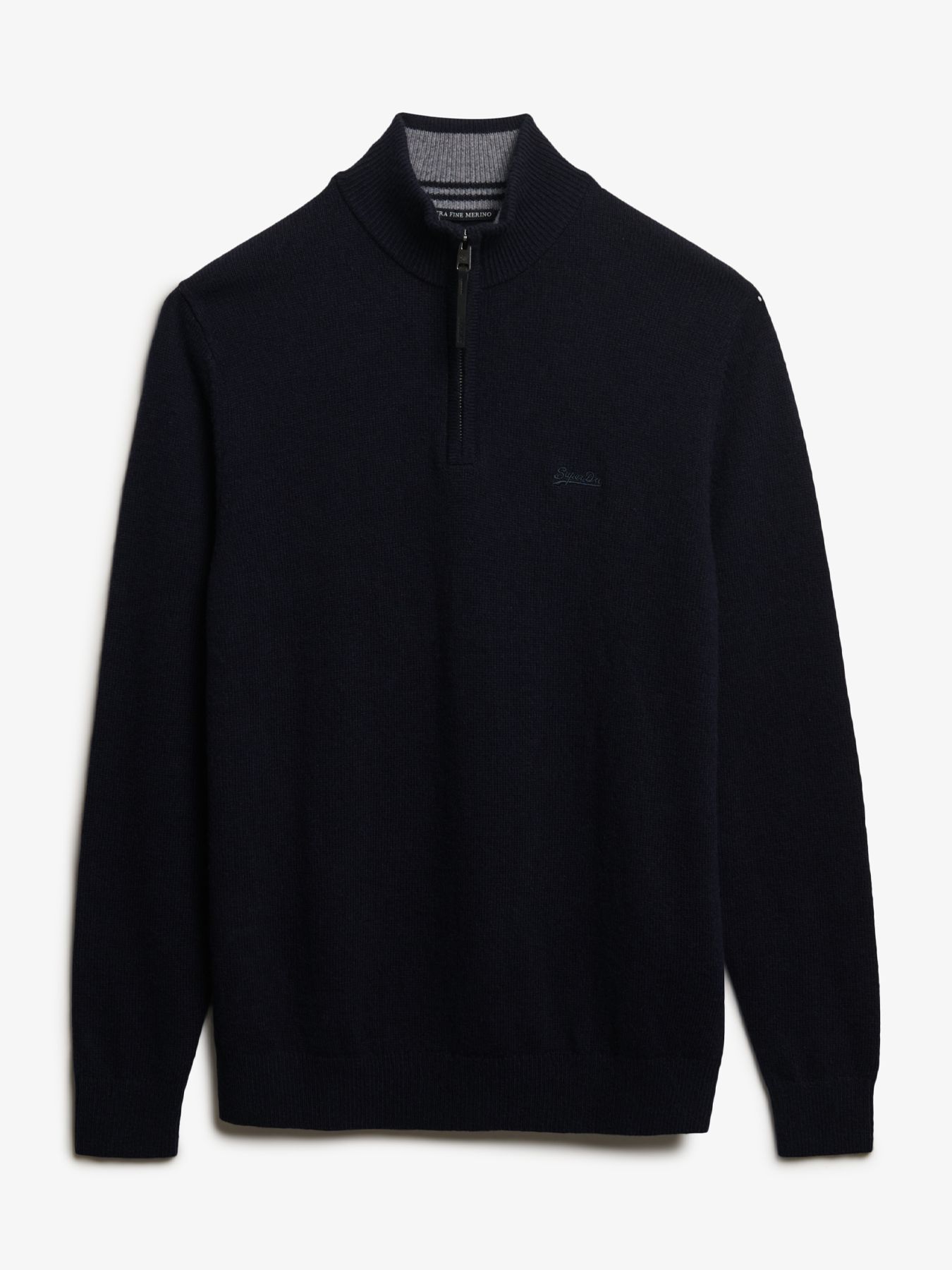 Superdry Wool blend half zip jumper Charred 2900160466075