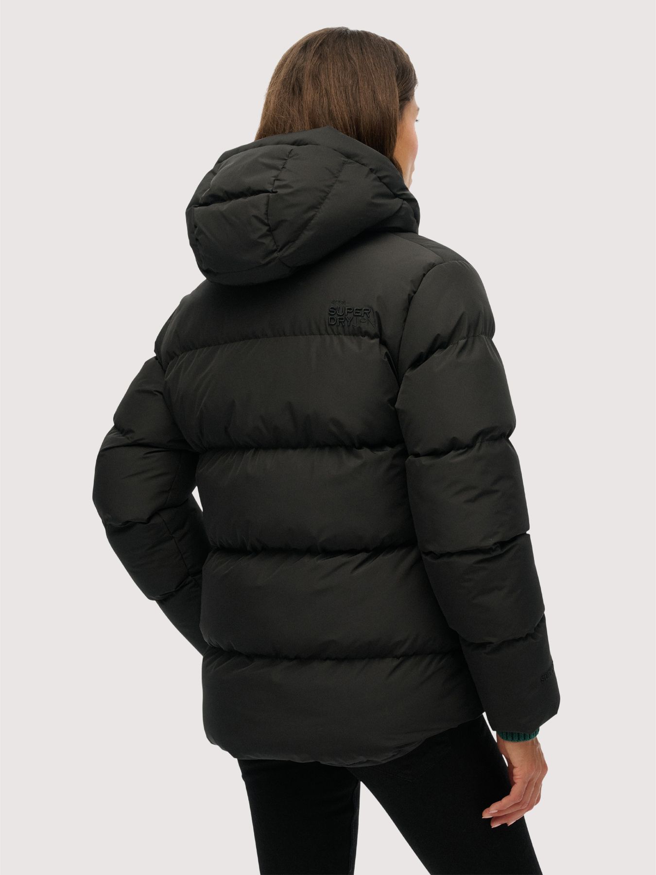 Superdry Hooded 5 baffle sports puffer 02A Black 2900160472038