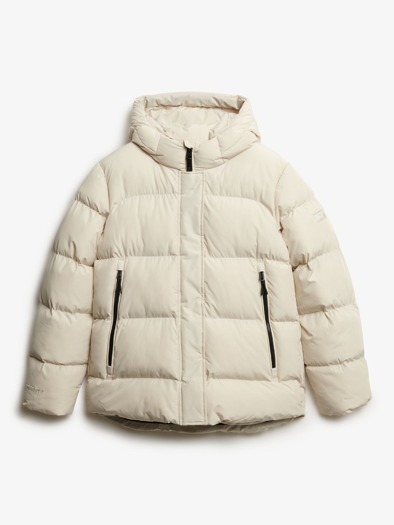 Superdry Hooded 5 baffle sports puffer Oat Bran 2900160473042