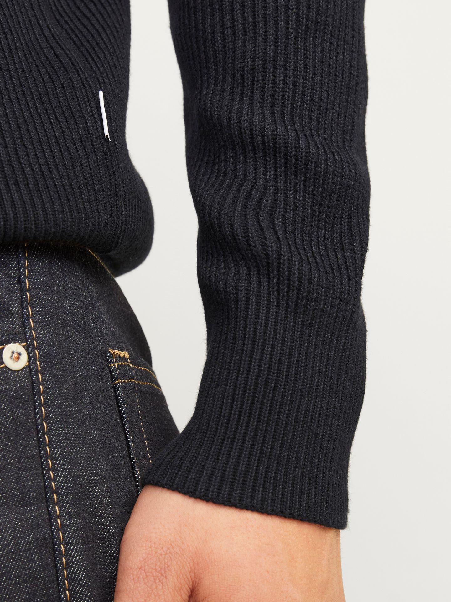 Jack & Jones JJEPERFECT KNIT HALF ZIP SN Black 2900160482037