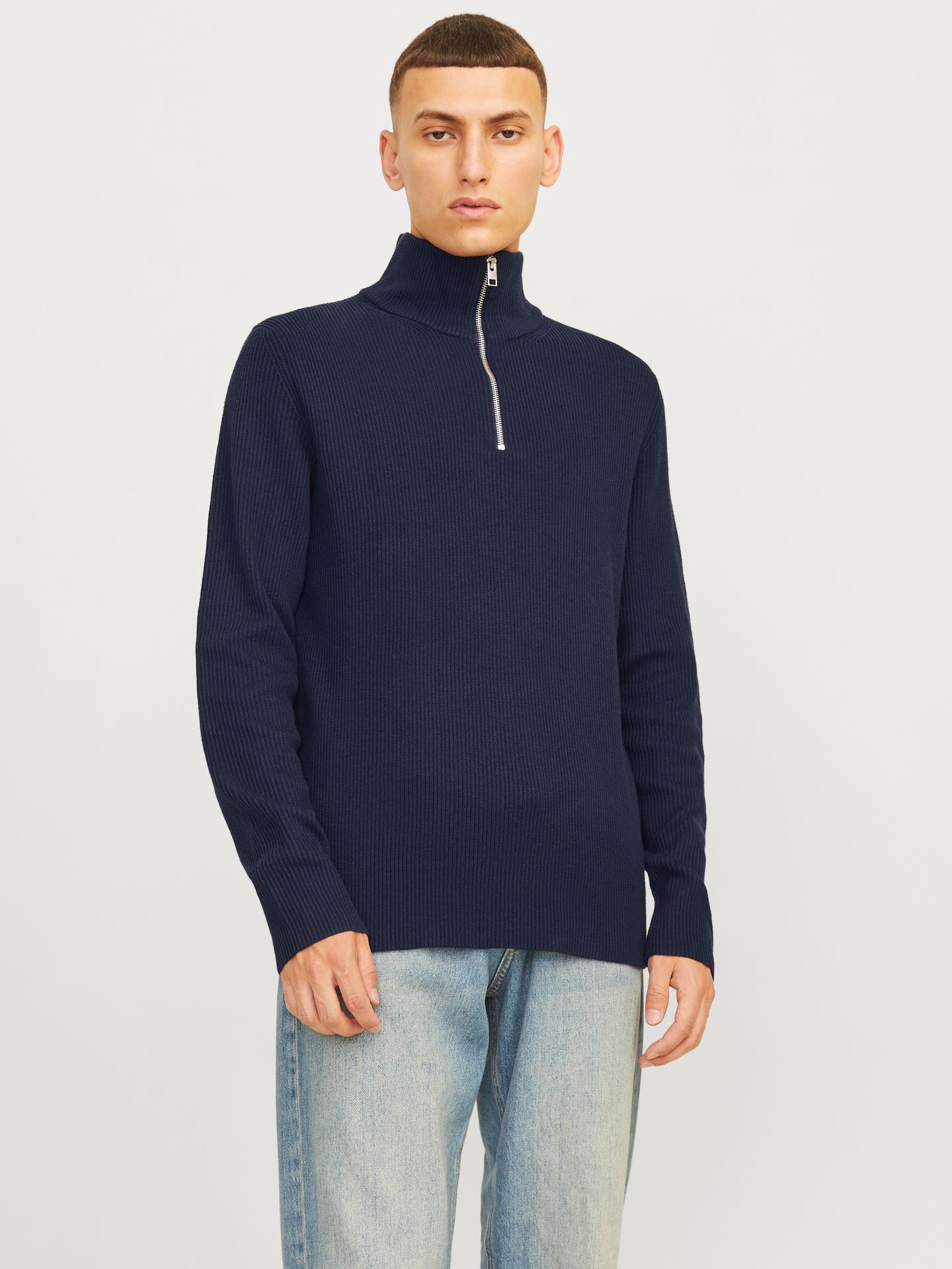 Jack & Jones JJEPERFECT KNIT HALF ZIP SN Sky Captain 00115317-EKA26011400000887