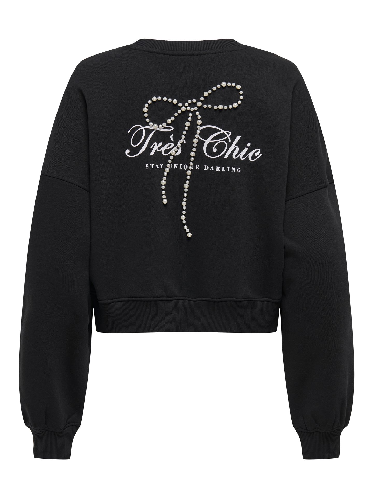 Only ONLKIARA L/S O-NECK PEARL SWT Black/LEO AOP 2900160486028