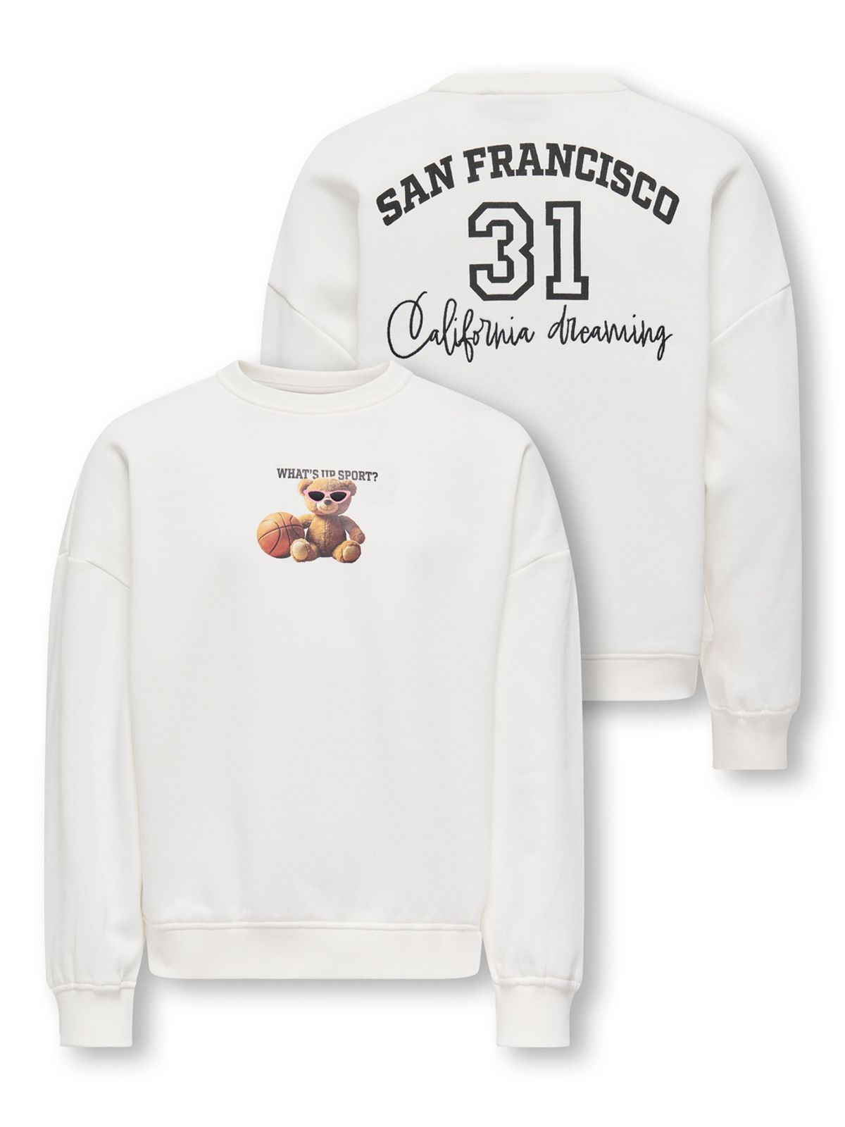 Only KOGBILA L/S OVZ PRINT O-NECK SWT NO Egret/Beauty 2900160488015