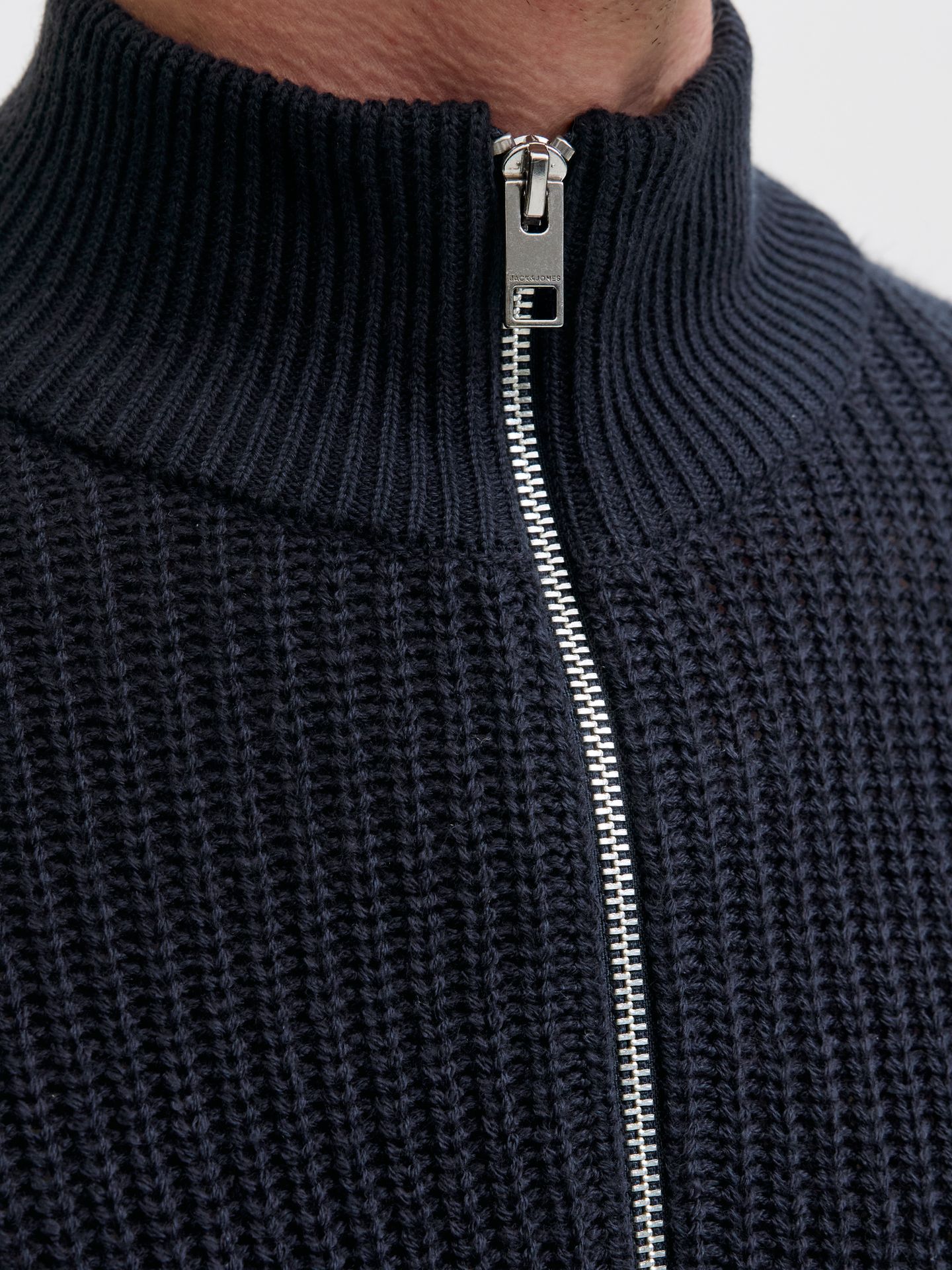 Jack & Jones JJKAITO KNIT HALF ZIP BF Sky Captain 2900160493026