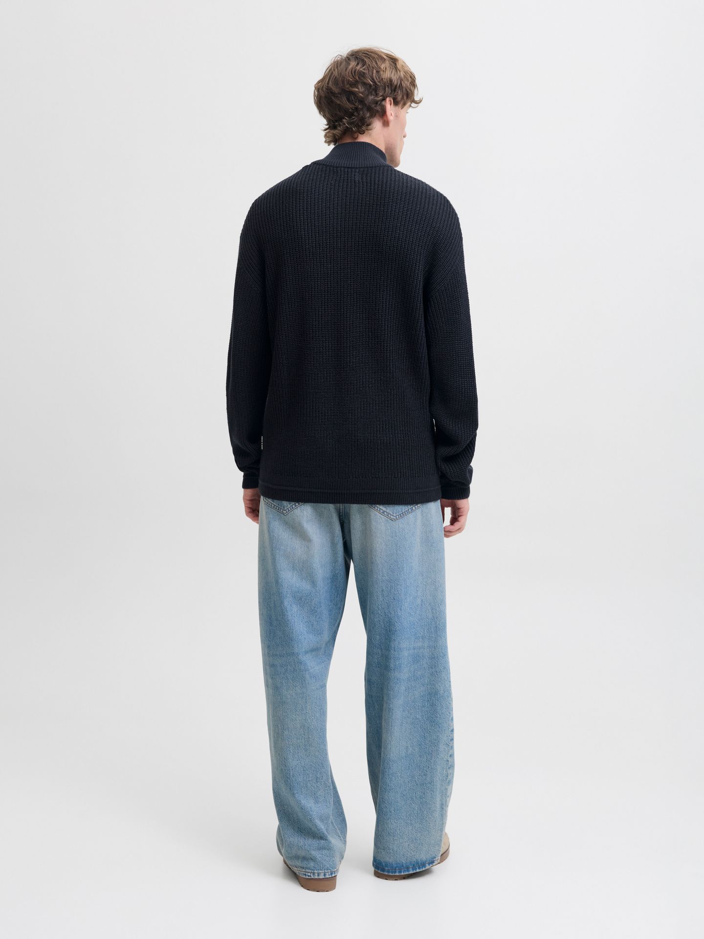 Jack & Jones JJKAITO KNIT HALF ZIP BF Sky Captain 2900160493026