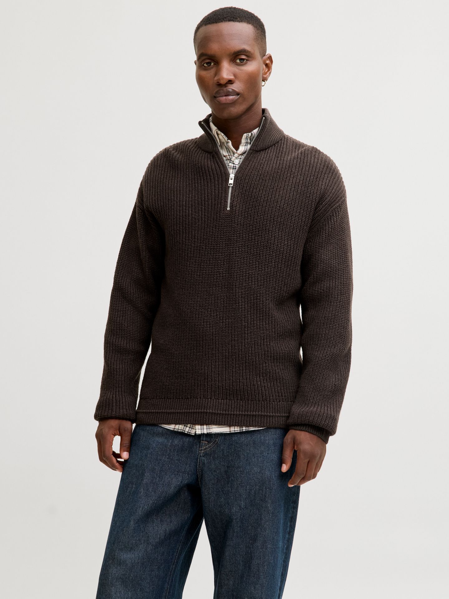 Jack & Jones JJKAITO KNIT HALF ZIP BF Delicioso 2900160496010