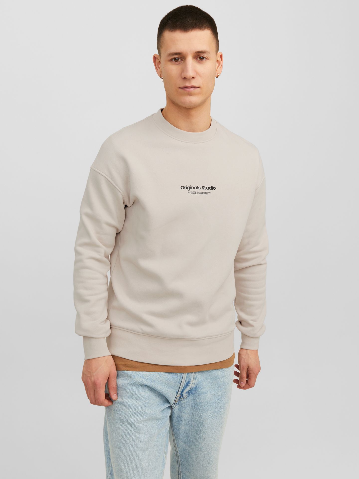 Jack & Jones JORVESTERBRO SWEAT CREW NECK NOOS Moonbeam 00115322-EKA26011400000733