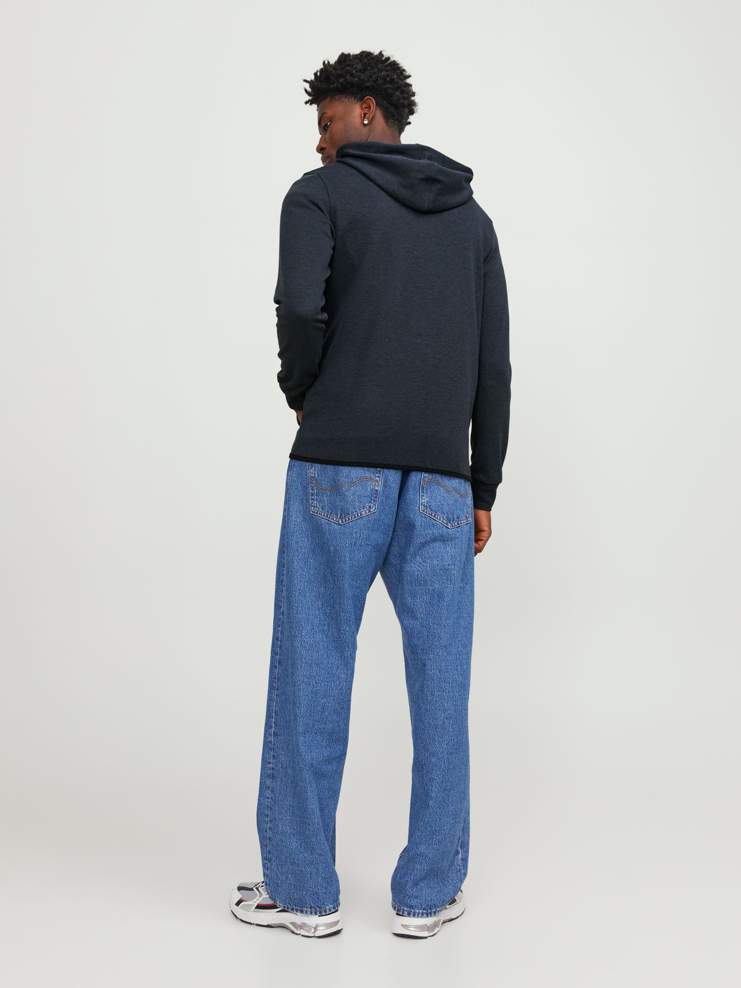 Jack & Jones JCOAIR SWEAT ZIP HOOD NOOS. Dark Navy/LOOSE 2900160673015