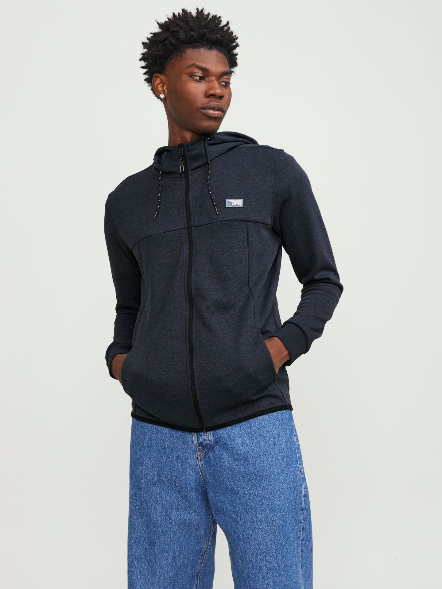 Jack & Jones JCOAIR SWEAT ZIP HOOD NOOS. Dark Navy/LOOSE 00115323-EKA26011400000219