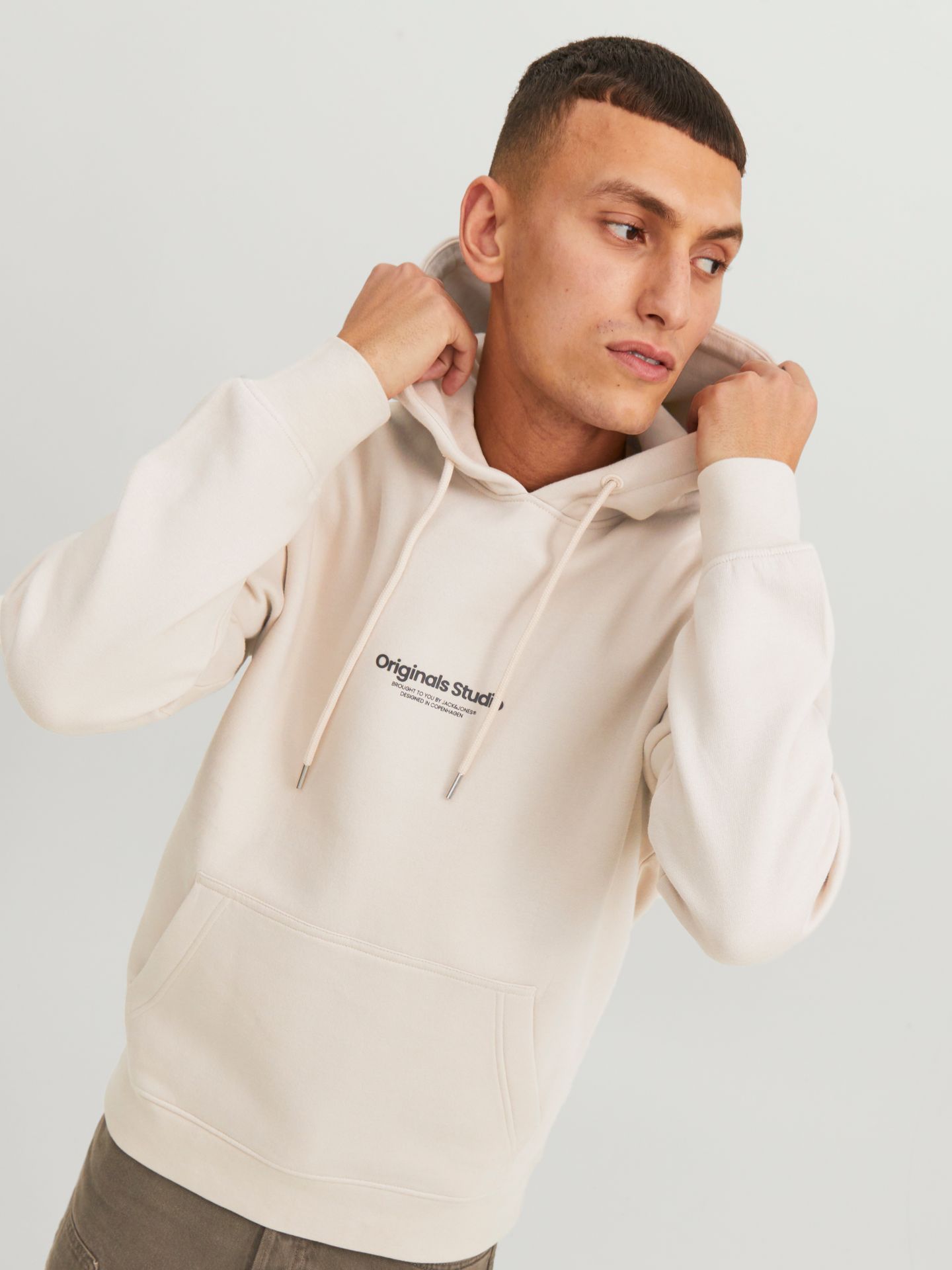 Jack & Jones JORVESTERBRO SWEAT HOOD NOOS Moonbeam 2900160500021