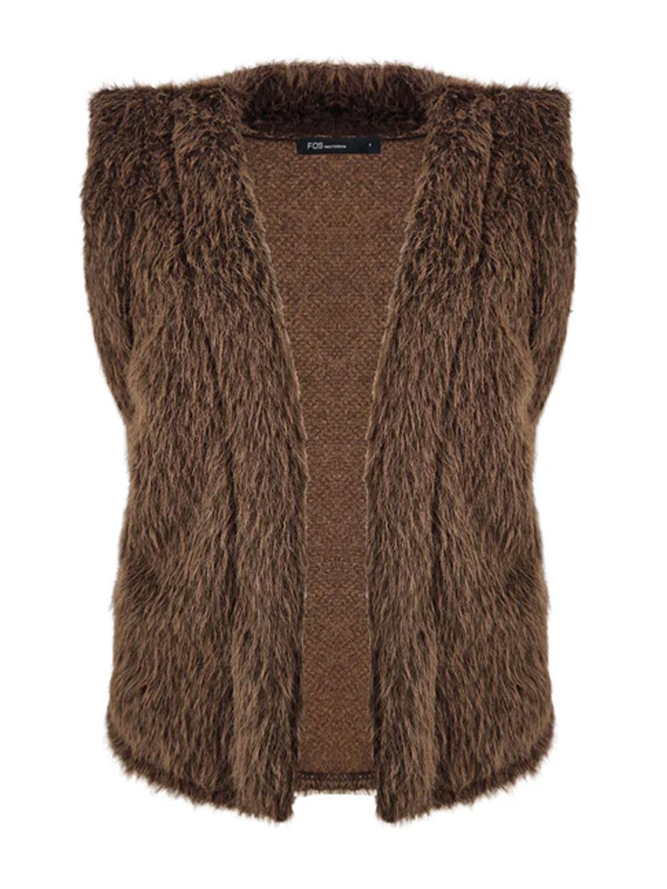 Fos Fashion 7602 Gilet Donker Bruin 2900160528018
