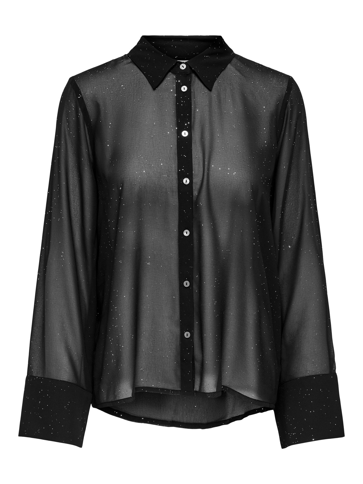 Only ONLSTAR LIFE L/S GRACE GLITTER SHIR Black/LEO AOP 2900160674029