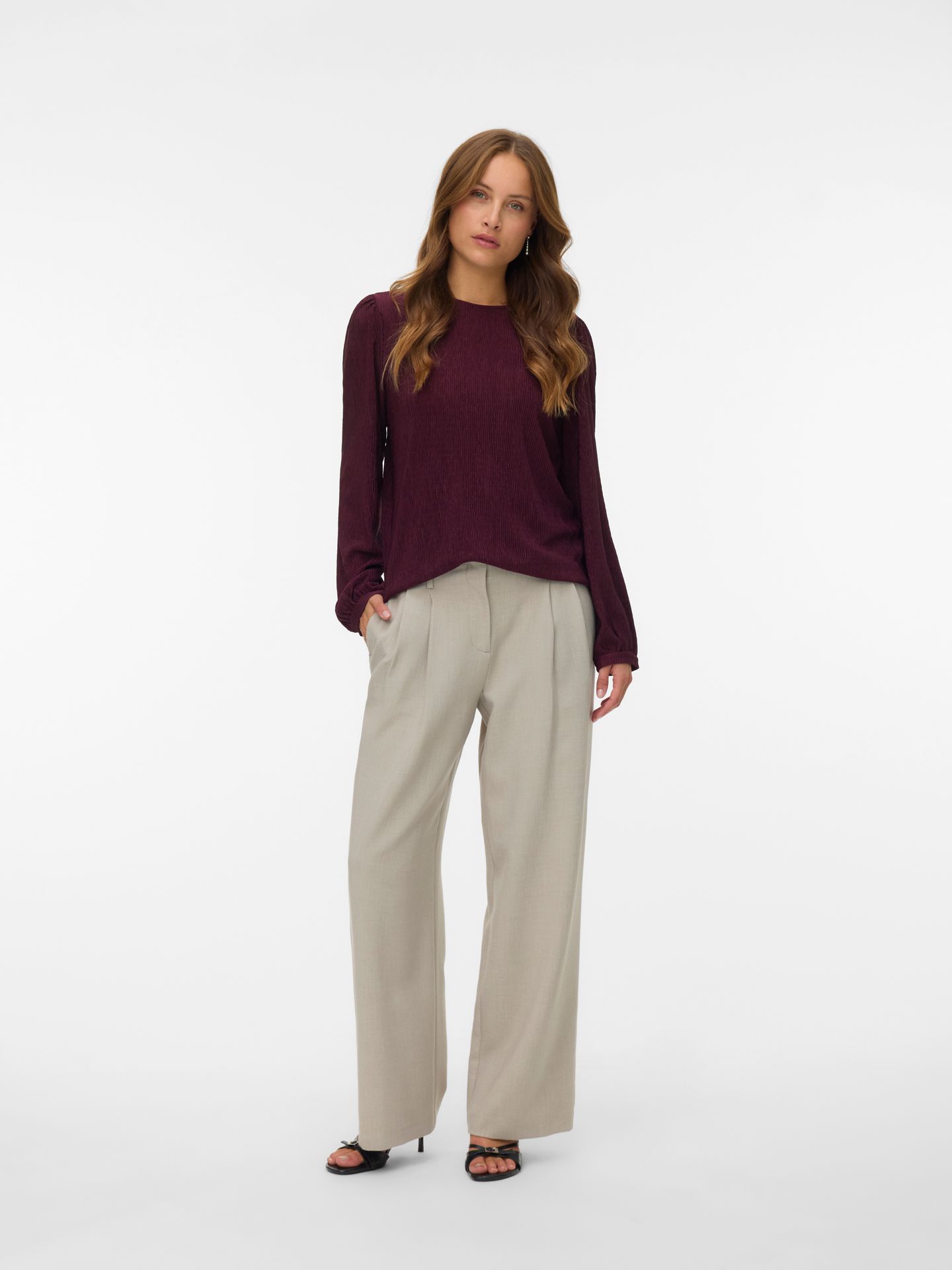 Vero Moda VMCLARA LS TOP JRS GA BF Winetasting 2900160685025