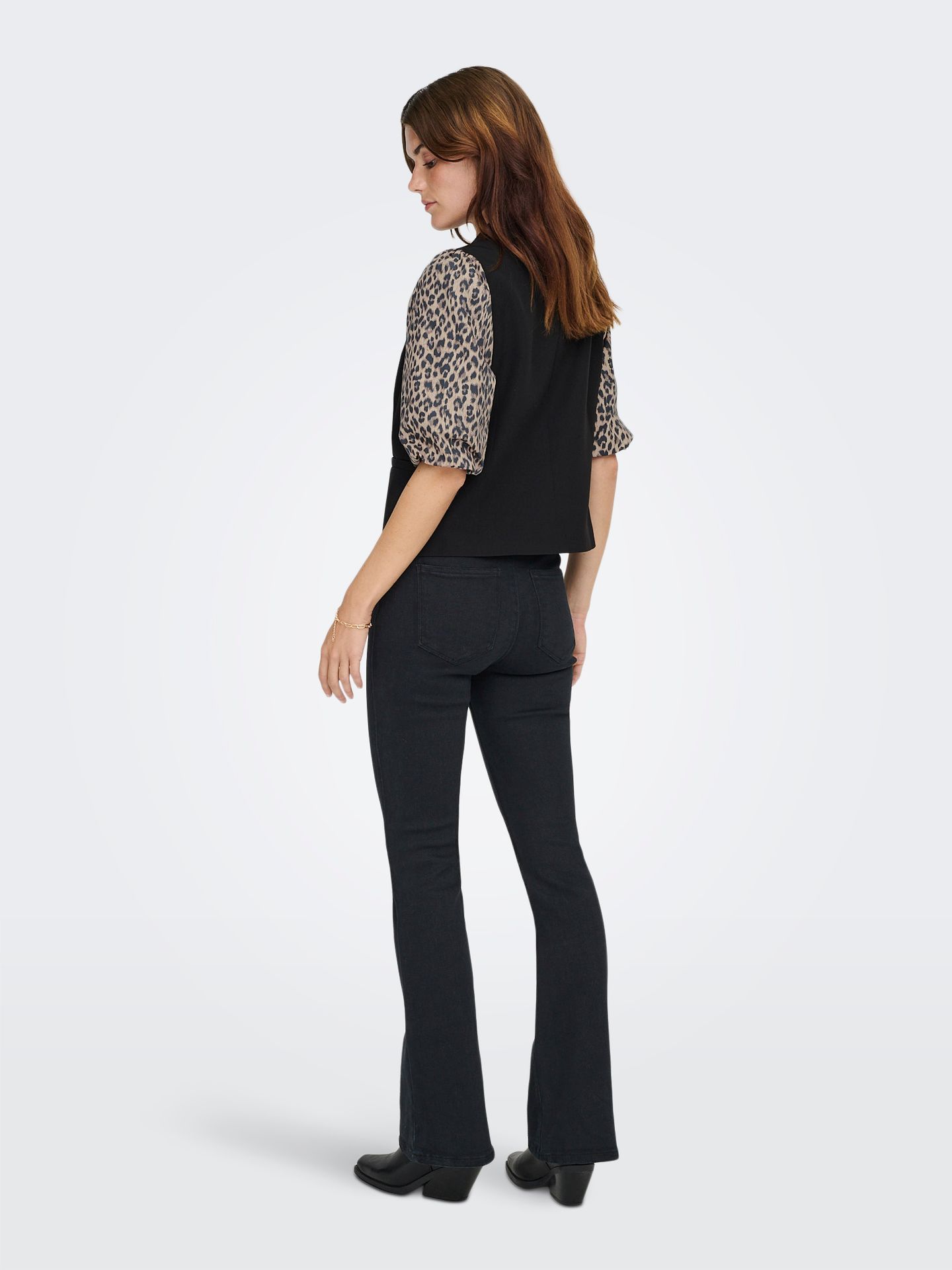 Only ONLMELLIE LIFE S/S MIX BLAZER TLR C Black/LEO AOP 2900160687036