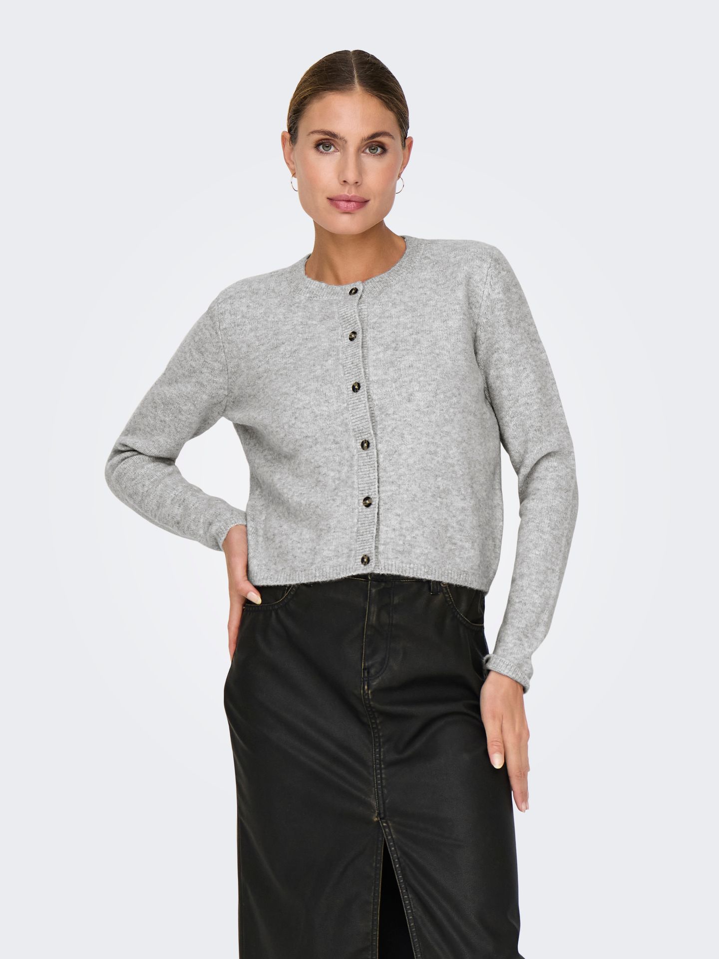 Only JDYCHLOE LIFE L/S CARDIGAN KNT NOOS Light Grey Melange 2900170137026