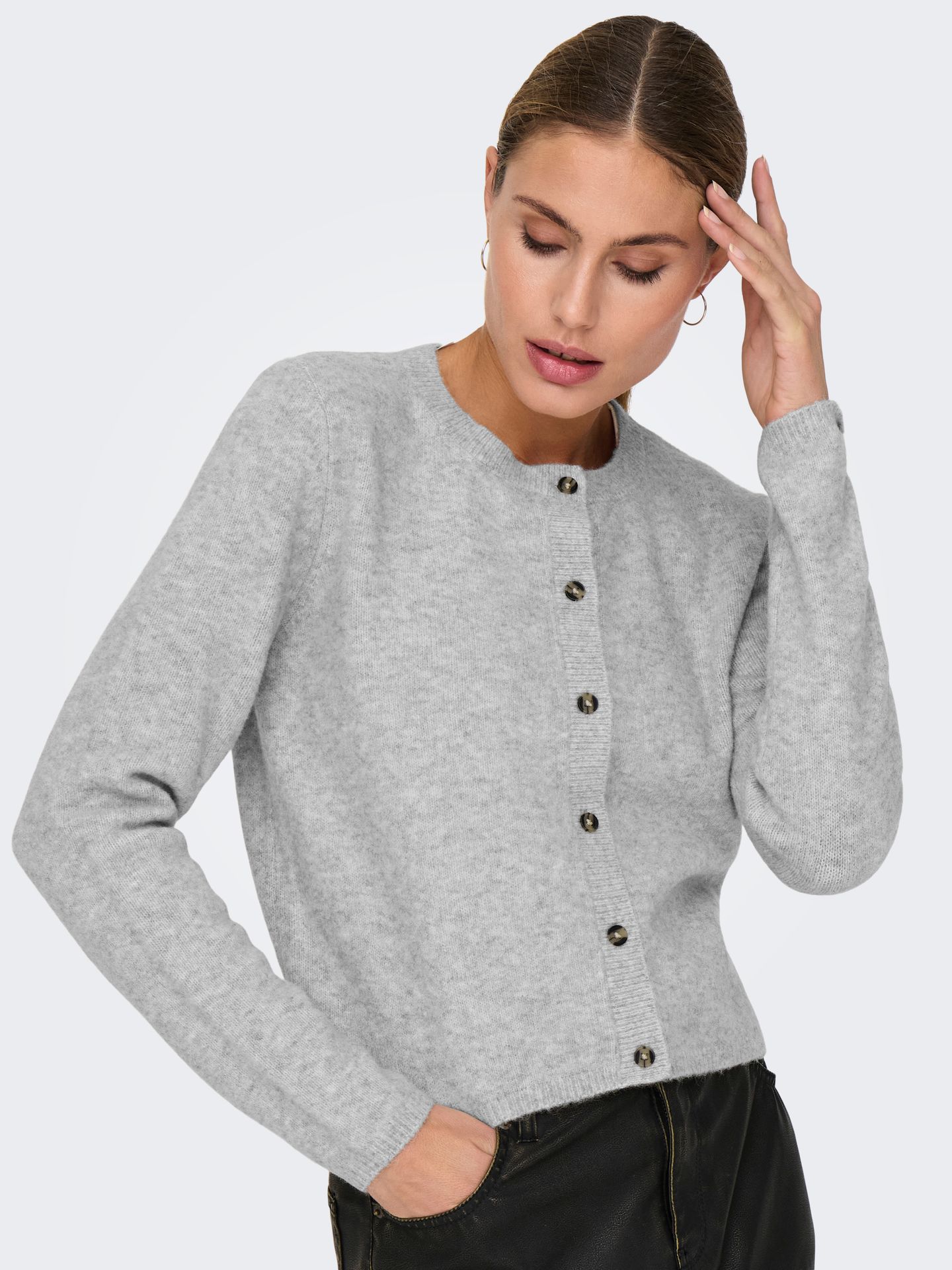 Only JDYCHLOE LIFE L/S CARDIGAN KNT NOOS Light Grey Melange 2900170137026