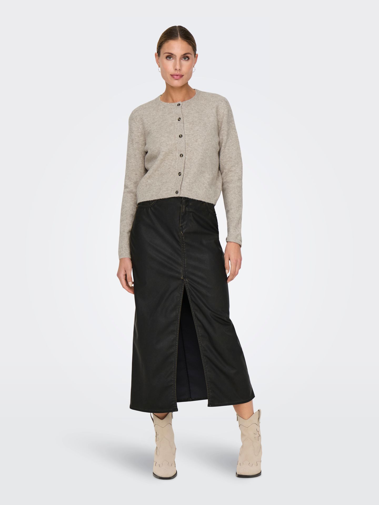 JDY JDYCHLOE LIFE L/S CARDIGAN KNT NOOS Turtledove/MELANGE 2900160690050