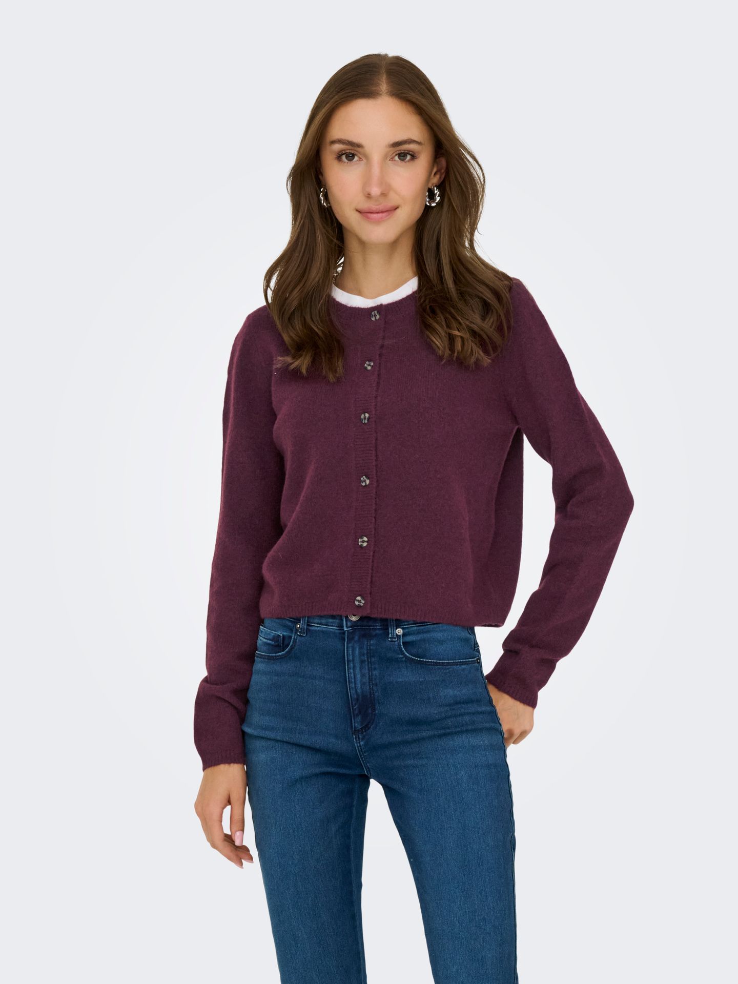 Only JDYCHLOE LIFE L/S CARDIGAN KNT NOOS Winetasting/MELANGE 2900160692016
