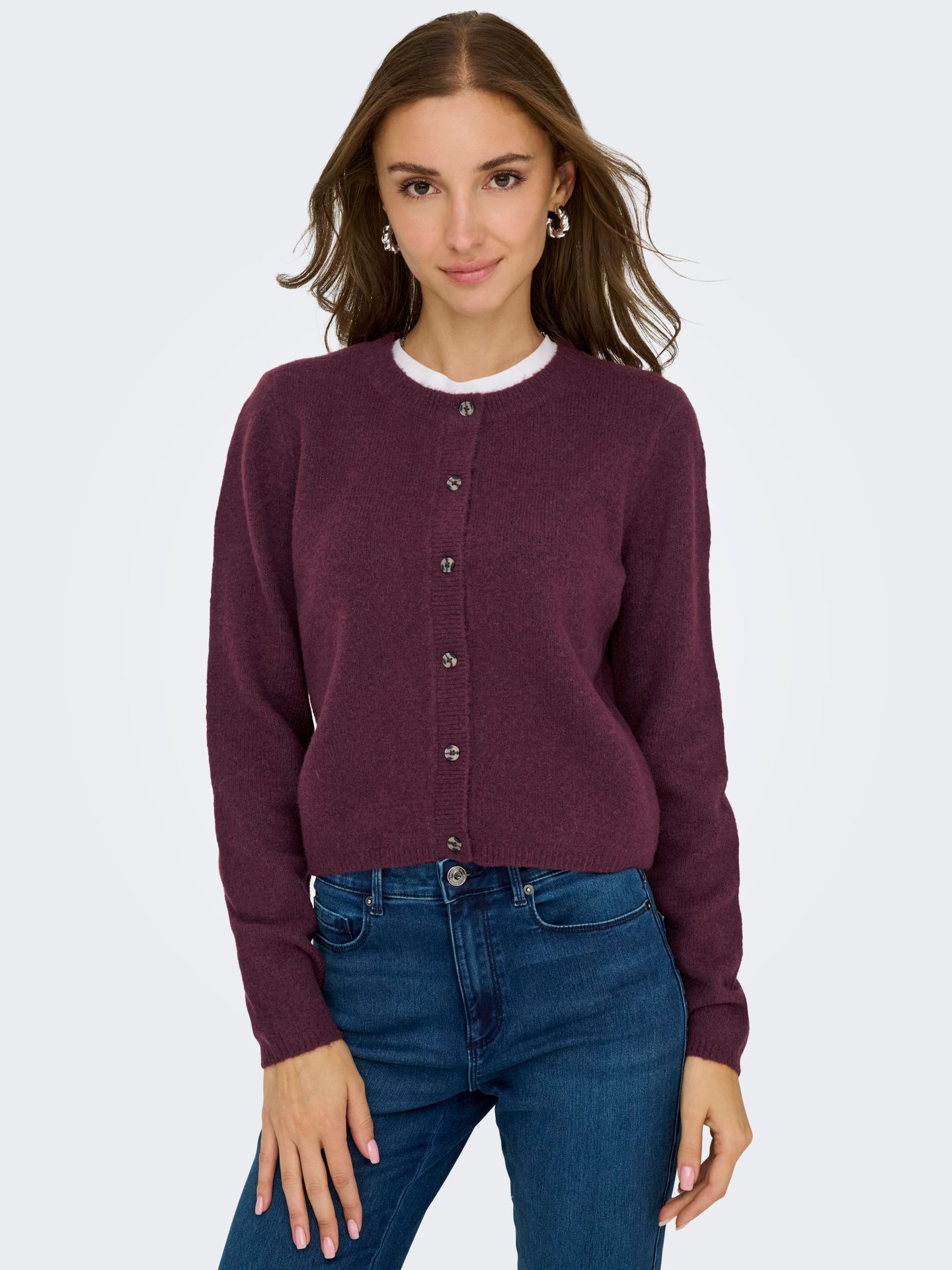 JDY JDYCHLOE LIFE L/S CARDIGAN KNT NOOS Winetasting/MELANGE 00115418-EKA26011400003144