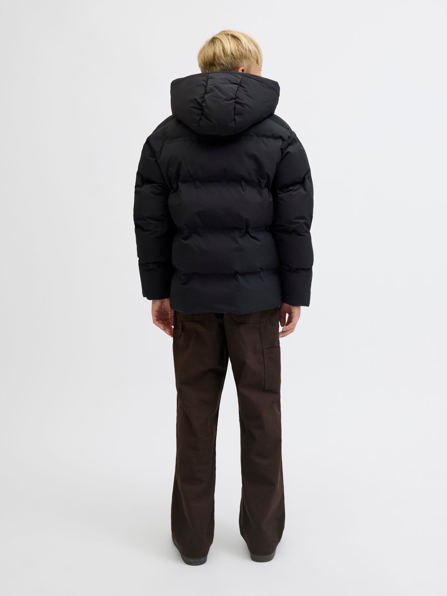 Jack & Jones JJESOHO PUFFER HOOD SN JNR Black 2900160694010