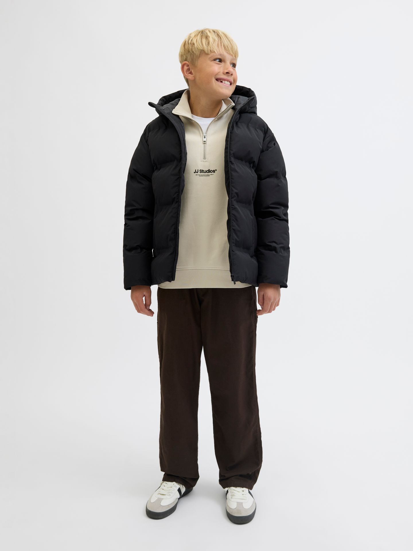 Jack & Jones JJESOHO PUFFER HOOD SN JNR Black 2900160694010
