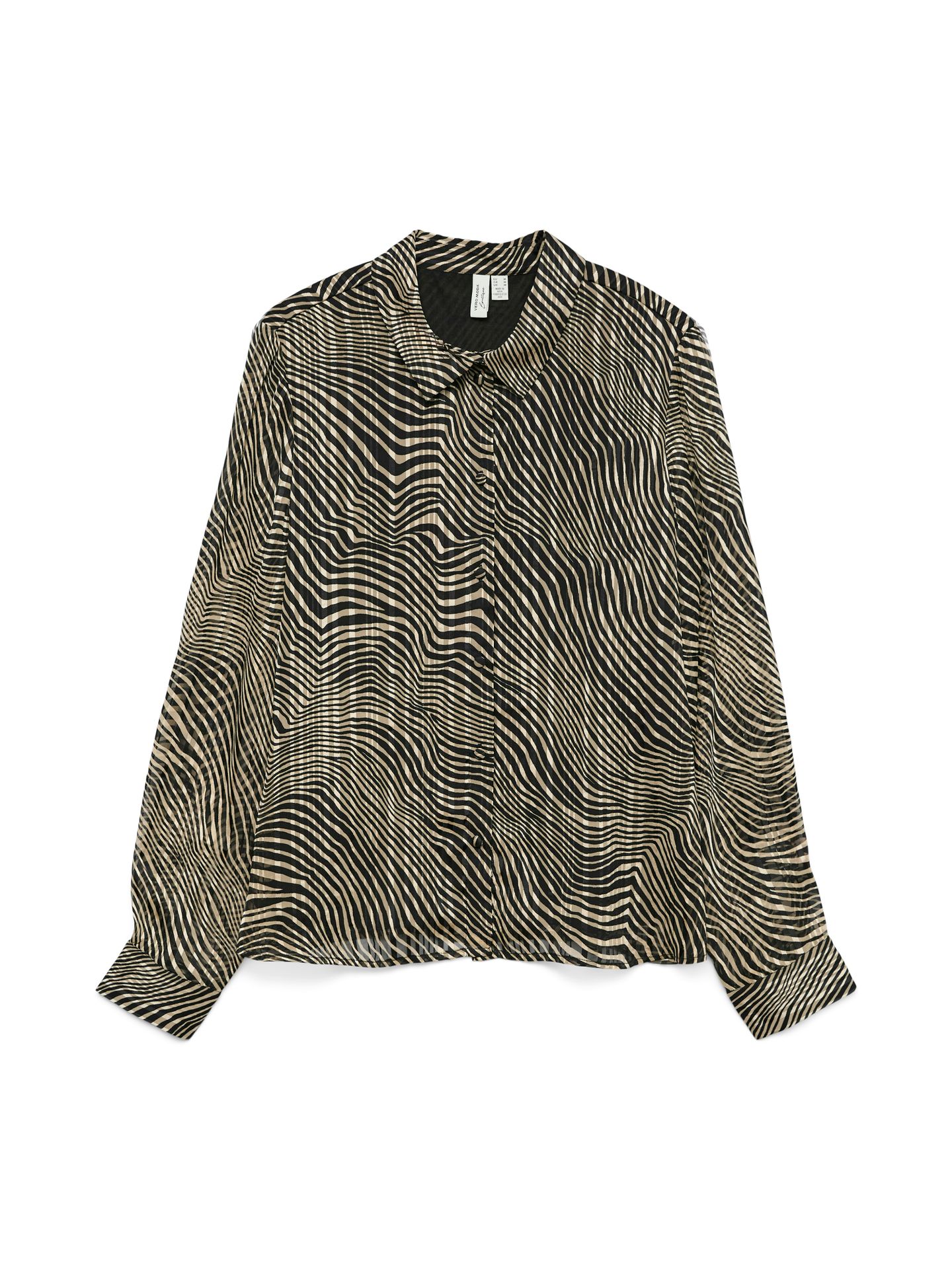 Vero Moda VMGEBRA GEDNA LS SHIRT WVN BTQ GA Black/COATED 2900160769039
