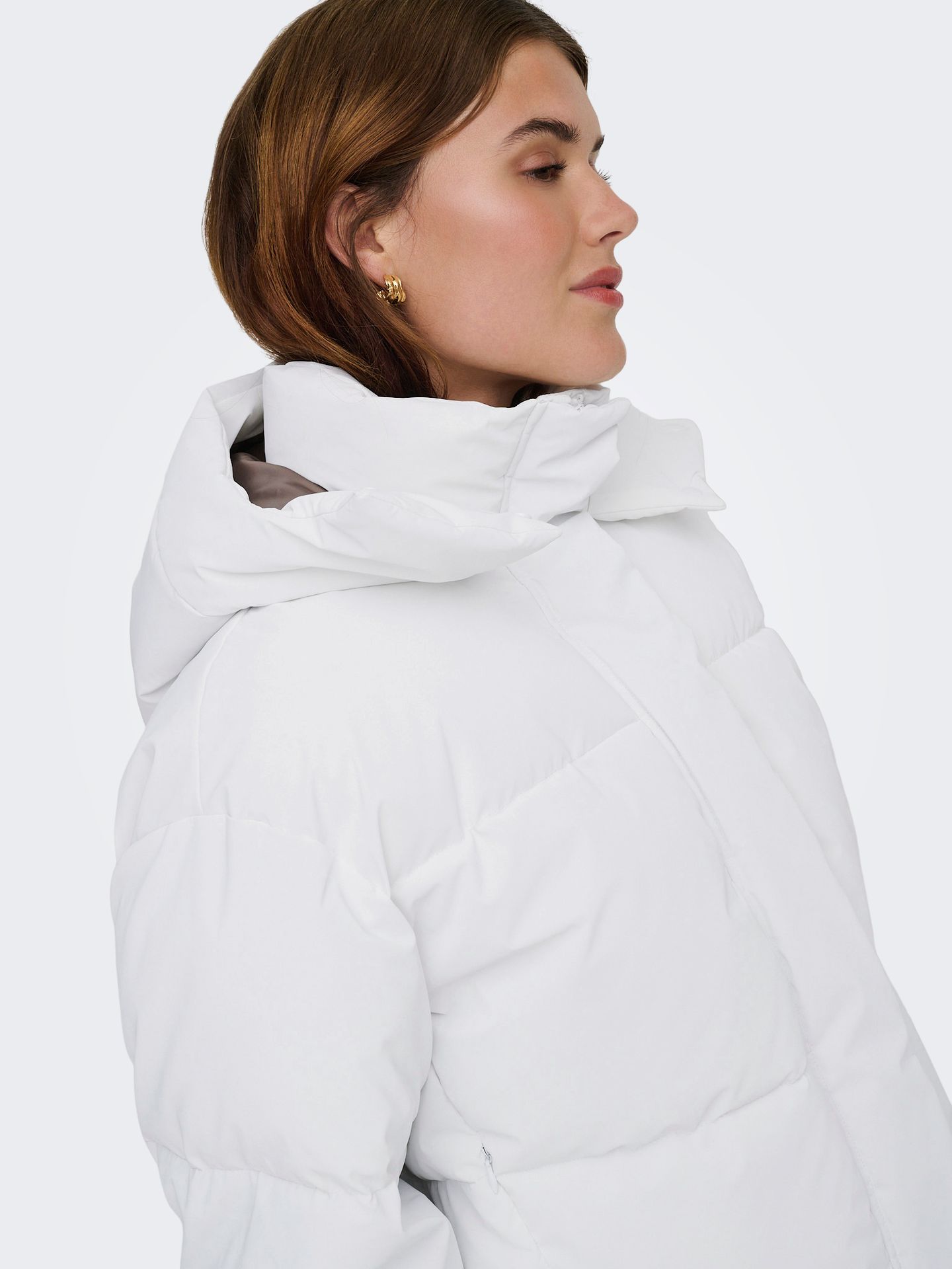 Only ONLDIXIE LIFE PUFFER JACKET CC OTW Bright White/HEART 2900160796011