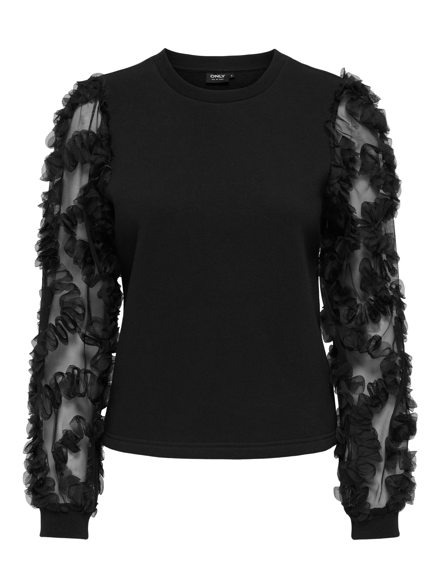 Only ONLLAVIN L/S O-NECK MIX CS SWT Black/With Clara Leo 00115472-EKA26011400000166