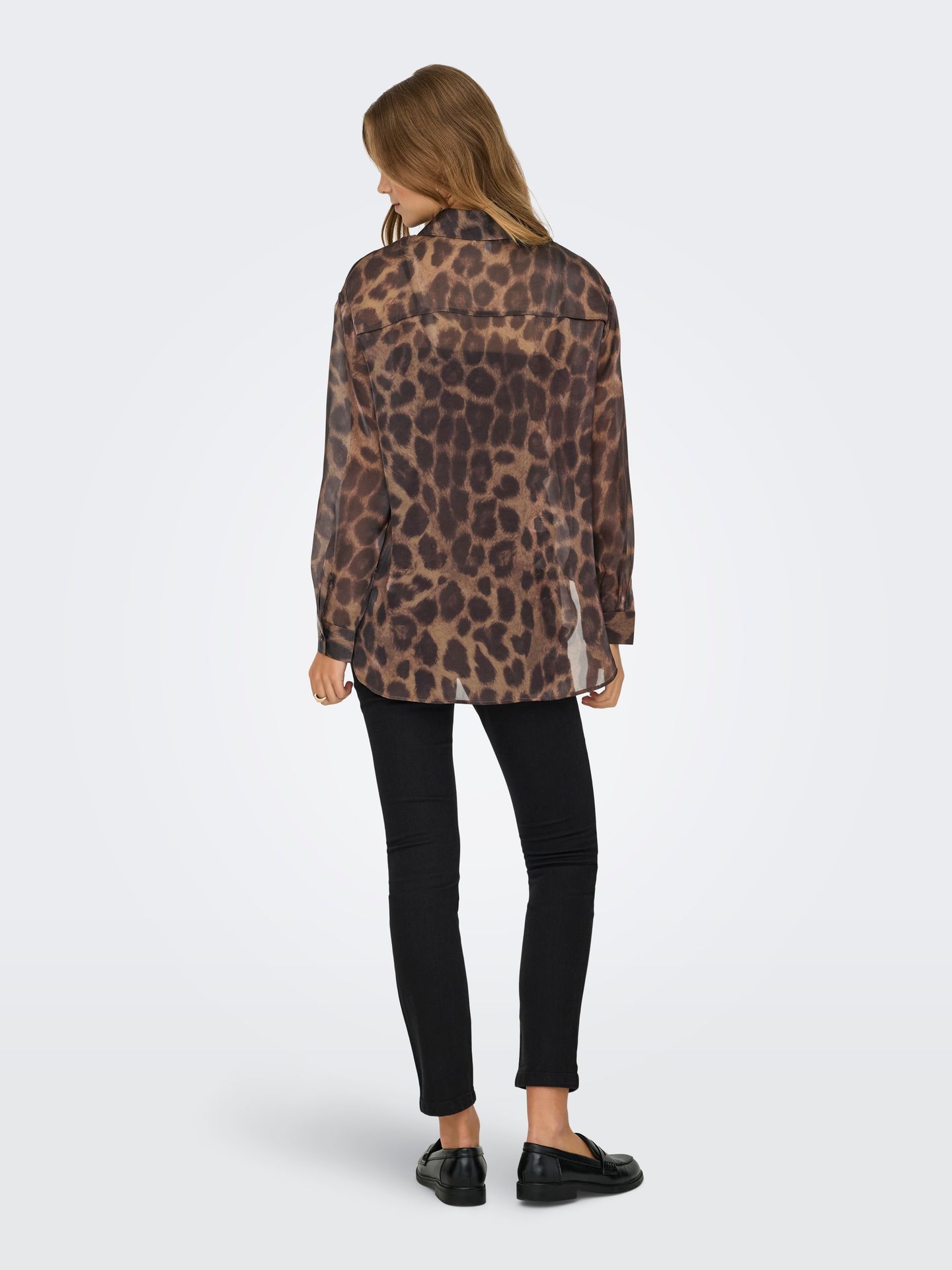 Only ONLSTELLA LIFE LS LOOSE SHIRT WVN Chocolate Torte/Black/birch stripe 2900160808035