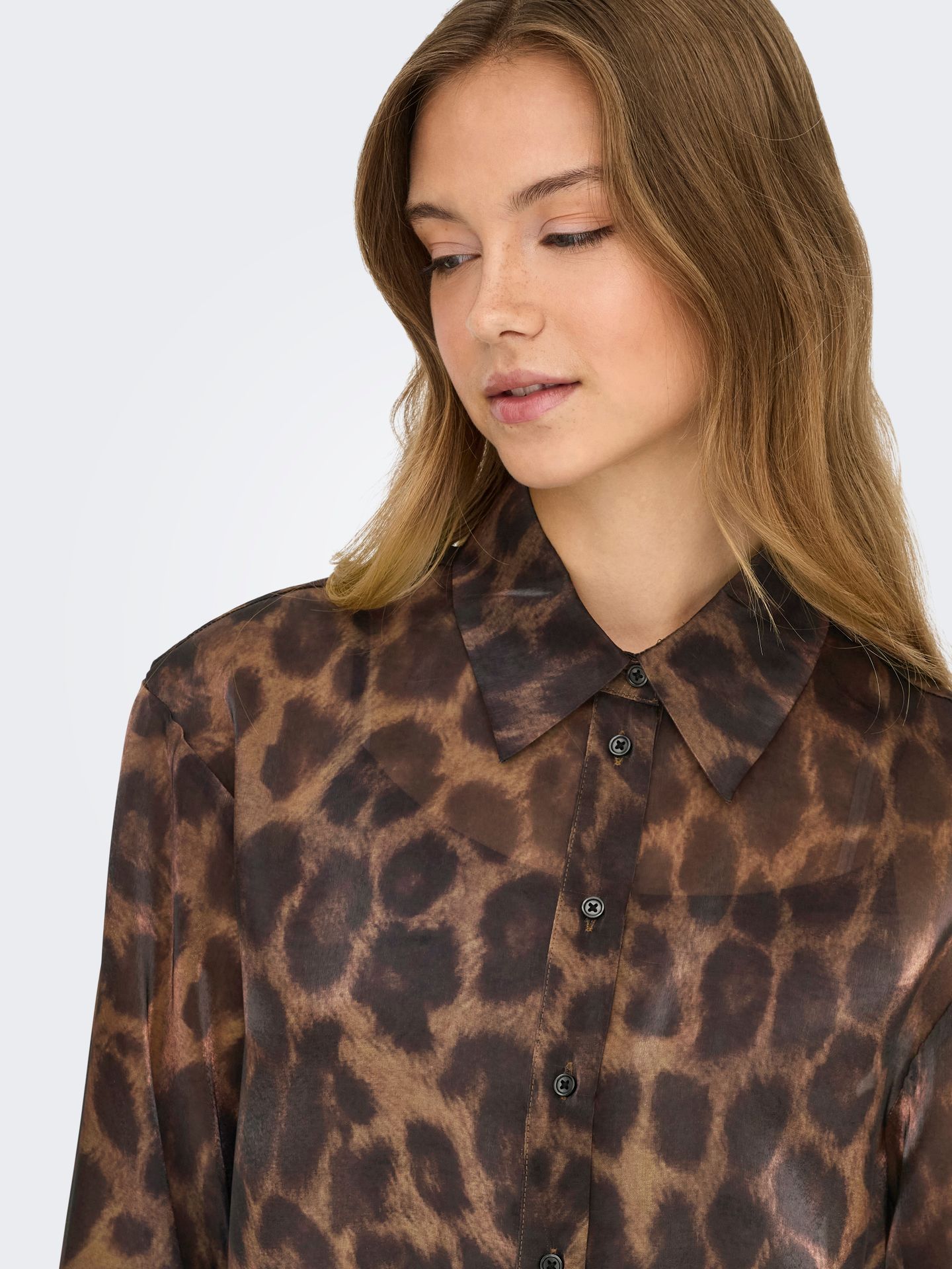 Only ONLSTELLA LIFE LS LOOSE SHIRT WVN Chocolate Torte/Black/birch stripe 2900160808035