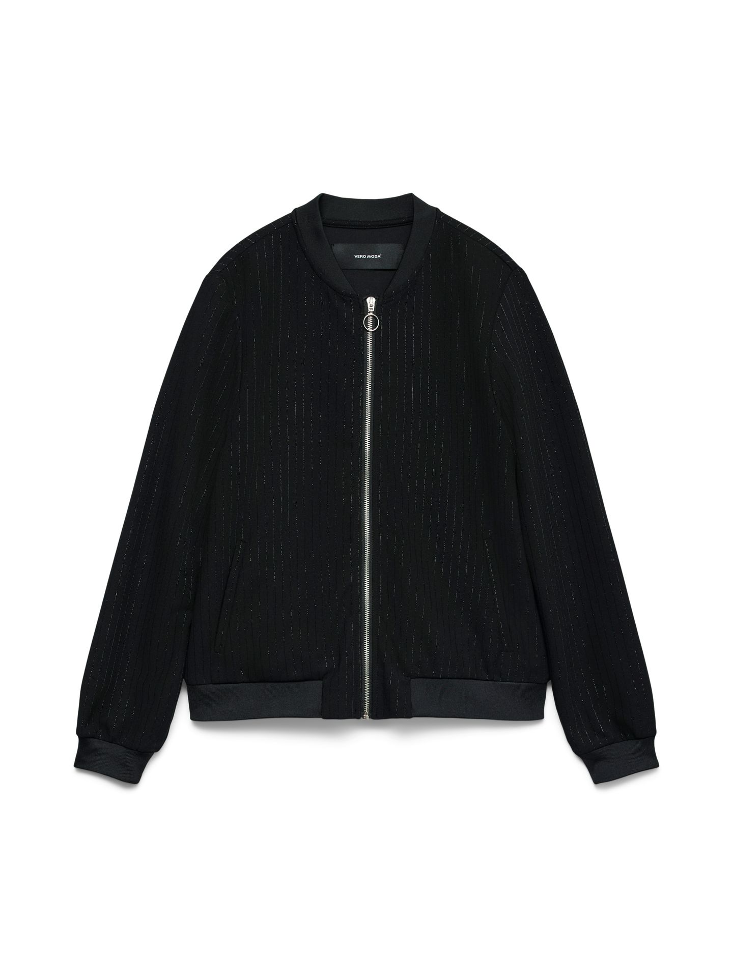 Vero Moda VMBERLIN COCO LS GLITTER BOMBER NOO Black/SNOQ WHITE EMB 2900160815033