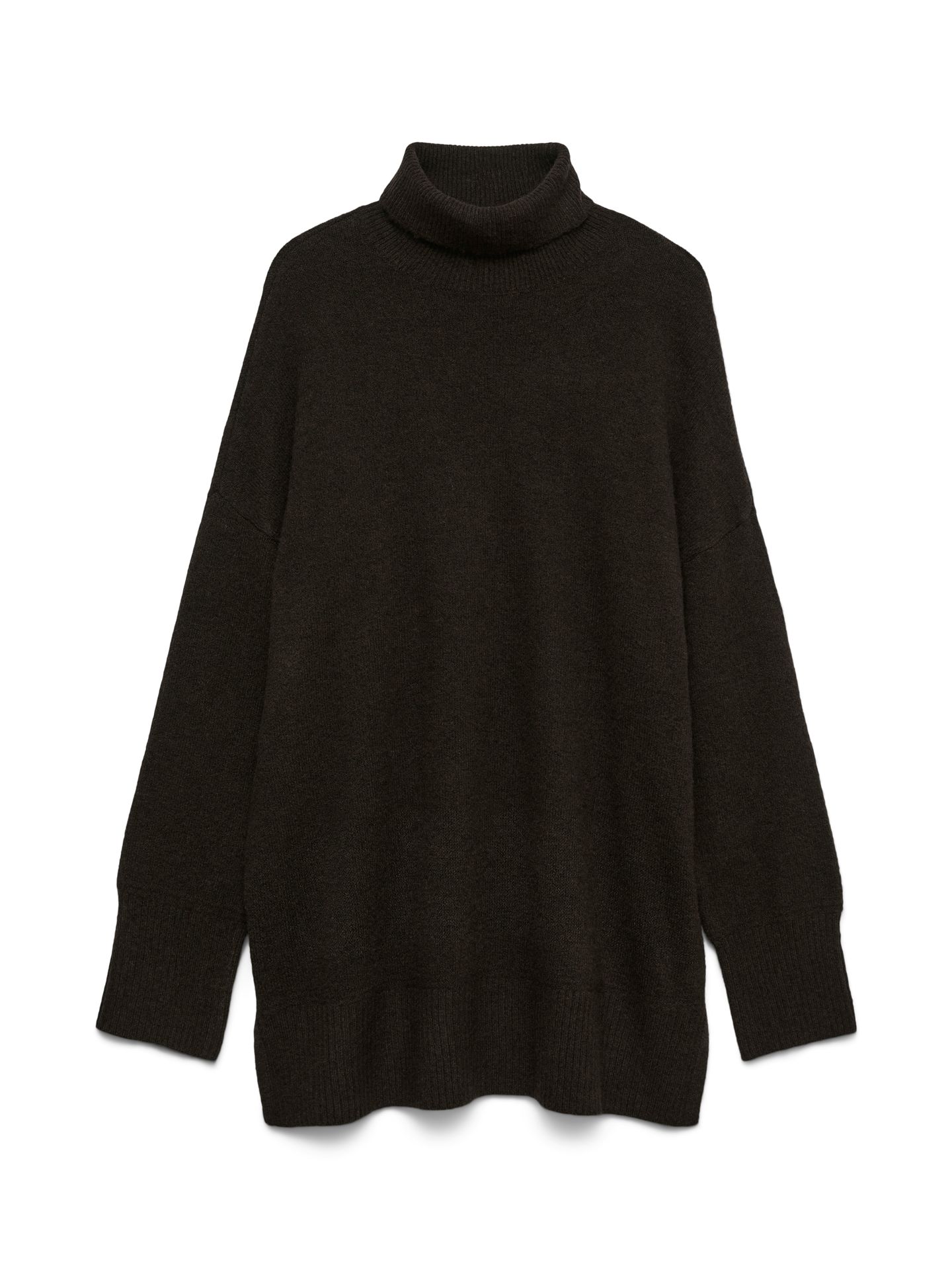 Vero Moda VMAQUARIUS LS ROLLNECK LONG PULLOVE Chocolate Torte/W. MELANGE 00115481-EKA26011400003151