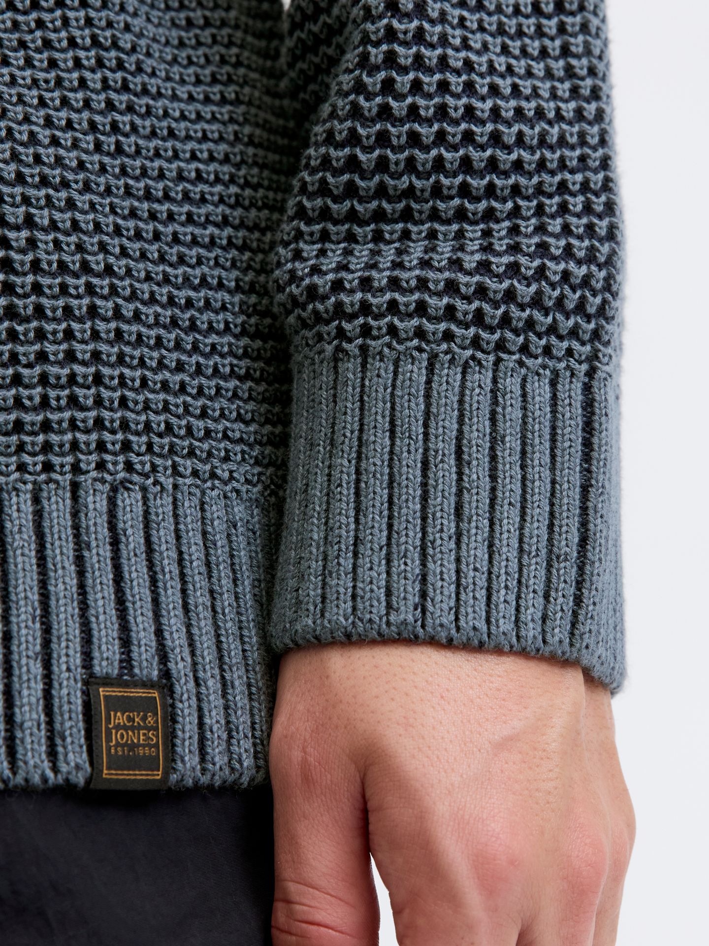 Jack & Jones JJETHAN KNIT HIGH NECK Sky Captain/Twist w. Stormy W. Butt 2900160828026