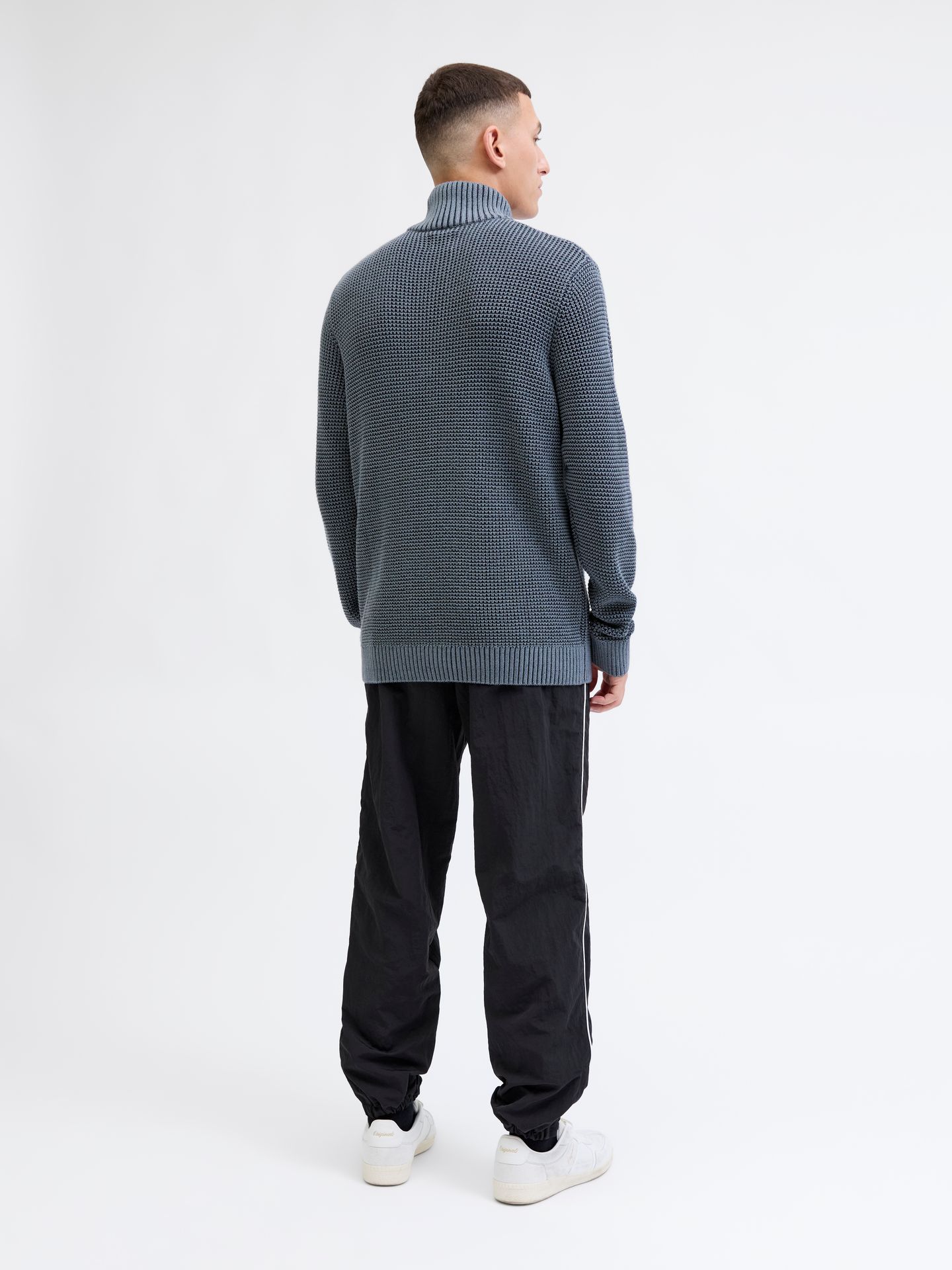 Jack & Jones JJETHAN KNIT HIGH NECK Sky Captain/Twist w. Stormy W. Butt 2900160828026