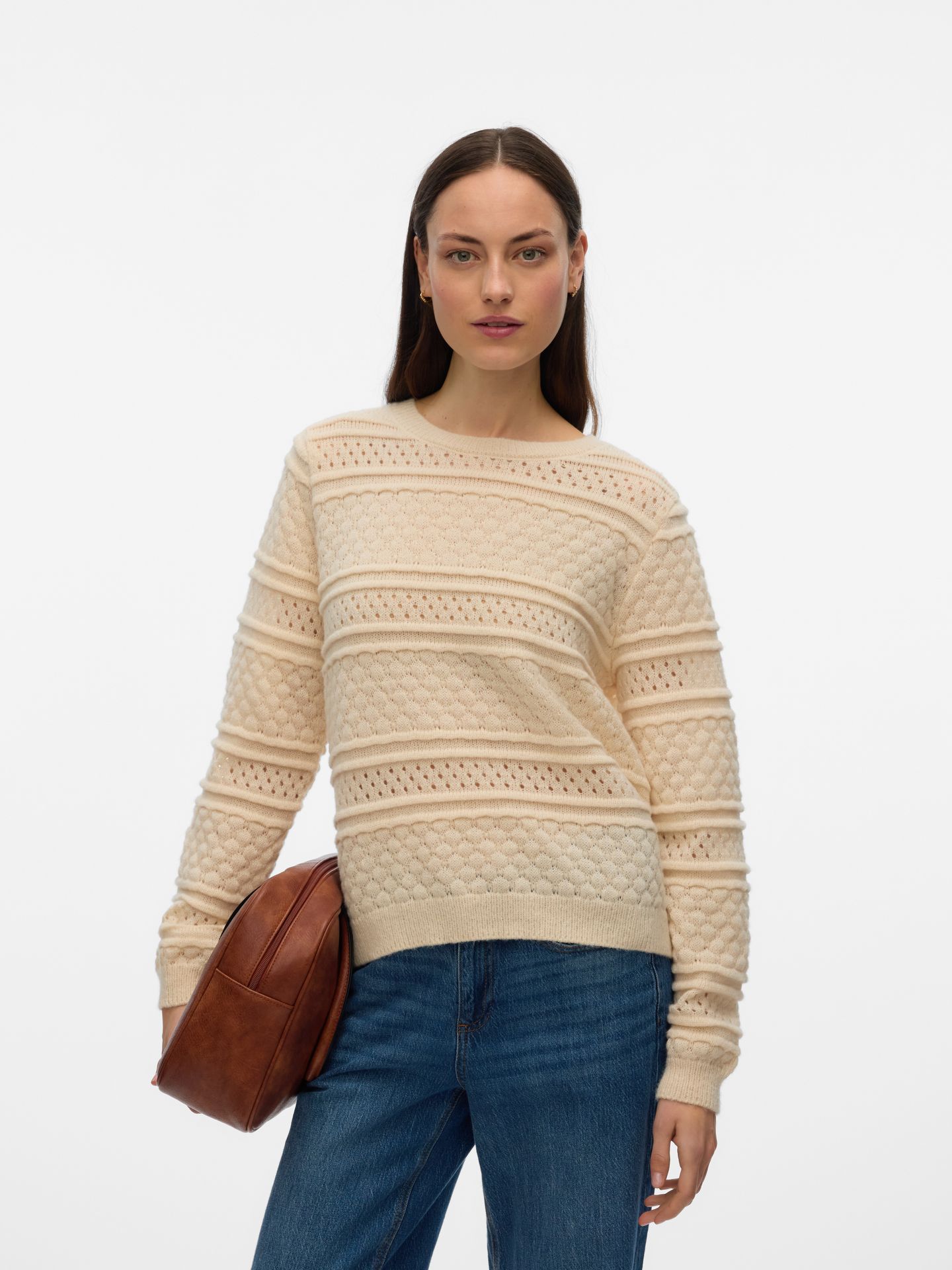 Vero Moda VMLEO LS O-NECK PULLOVER BF Birch 00115483-EKA26011400000114