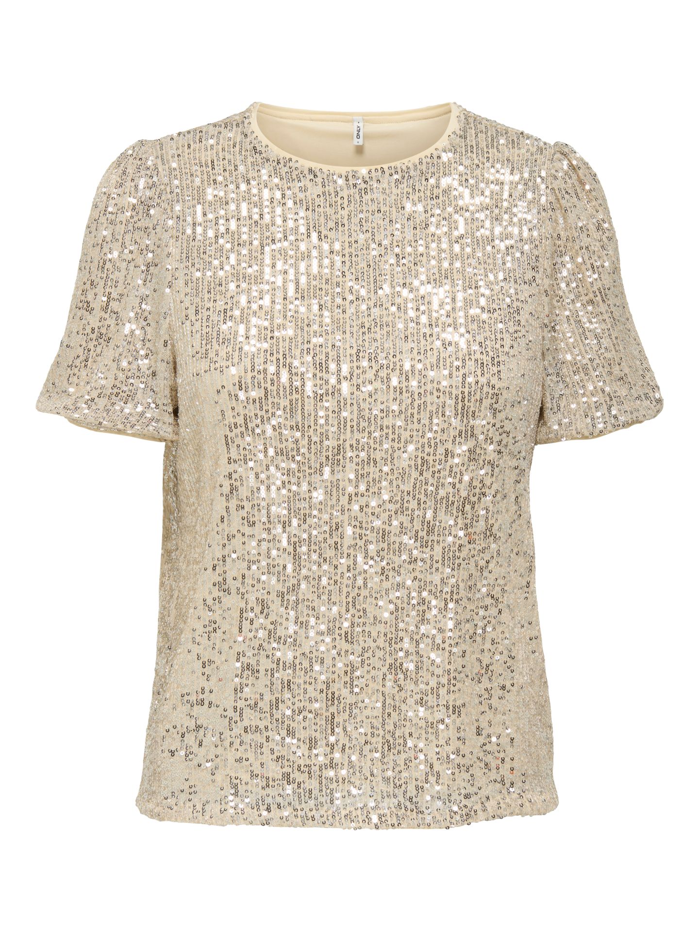Only ONLANA S/S LOOSE SEQUINS TOP JRS Pumice Stone/LEONORA 2900160836021