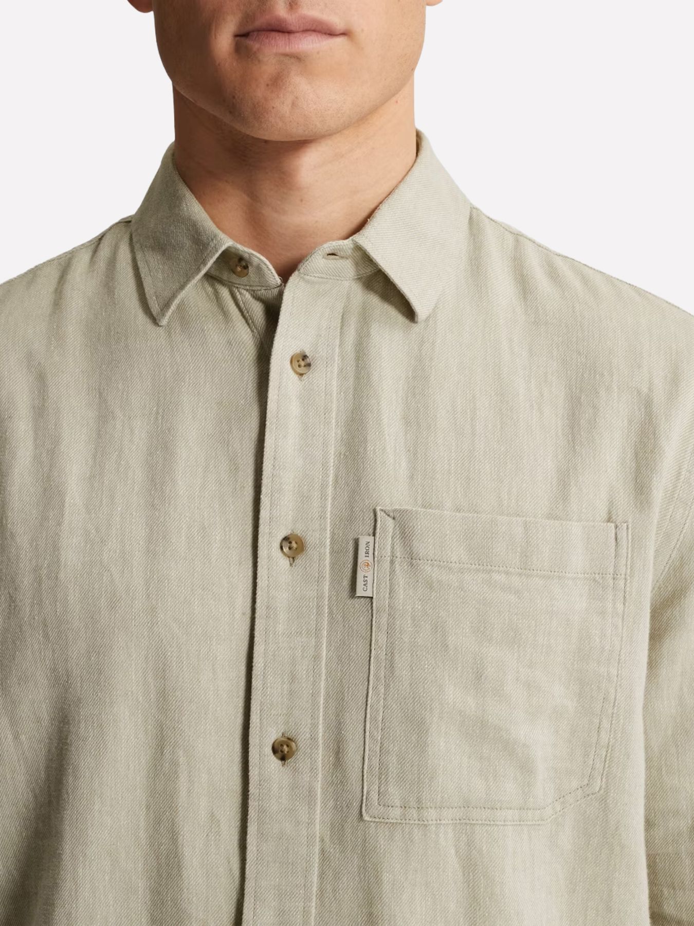 Cast Iron Long sleeve shirt Cotton linen yar Tea 2900160855046