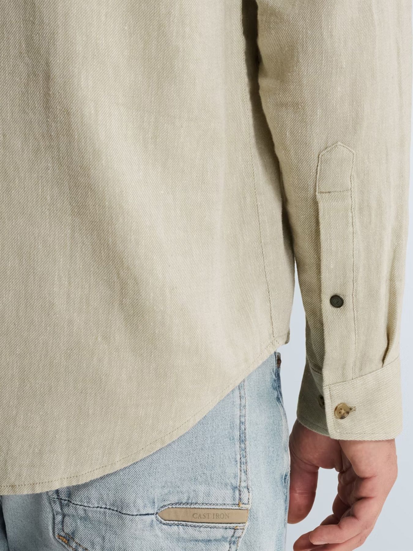 Cast Iron Long sleeve shirt Cotton linen yar Tea 2900160855046